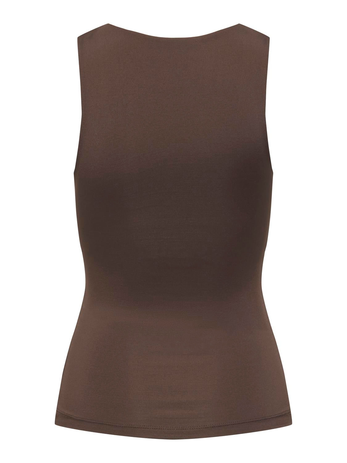 Onlea S/l 2-Ways Fit Top Jrs Noos Mørkebrun