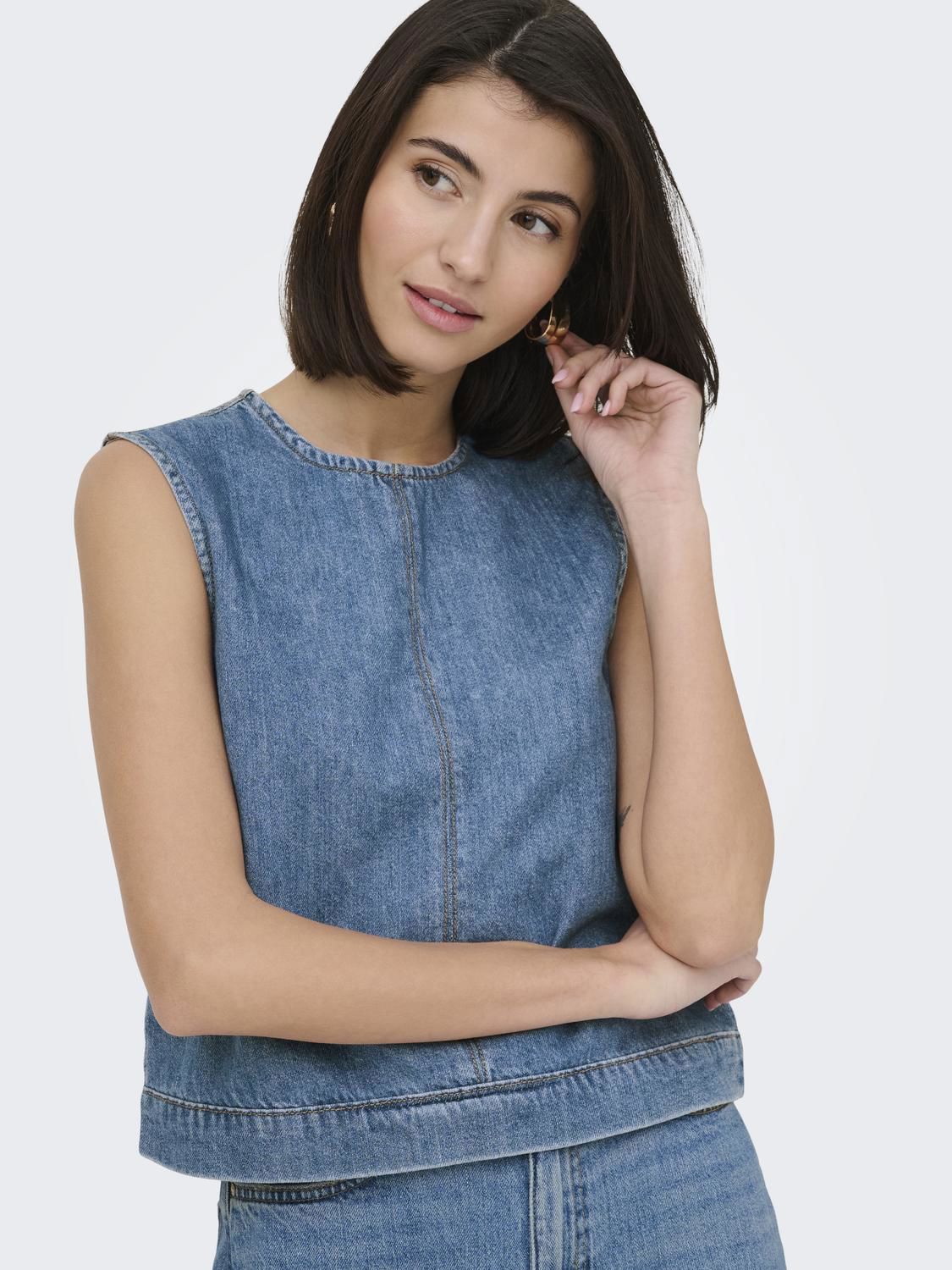 Jdybern S/l Top Dnm Blå