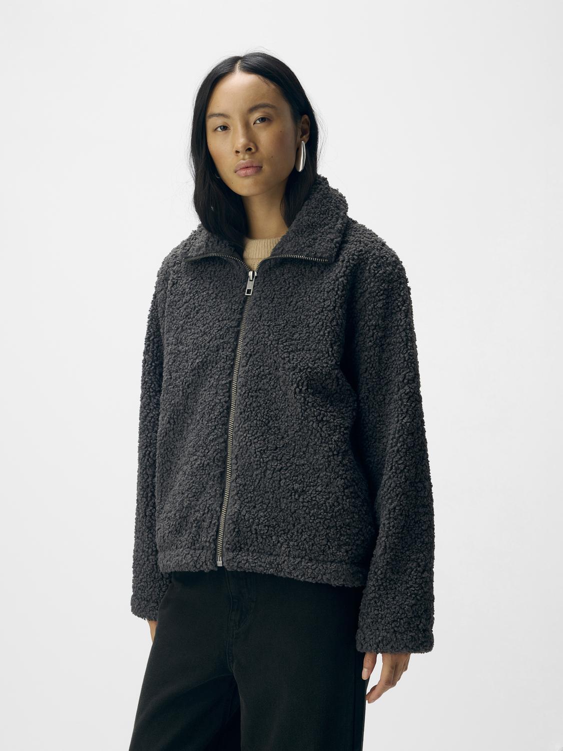 Objfreya Re L/s Jacket Noos Mørkegrå