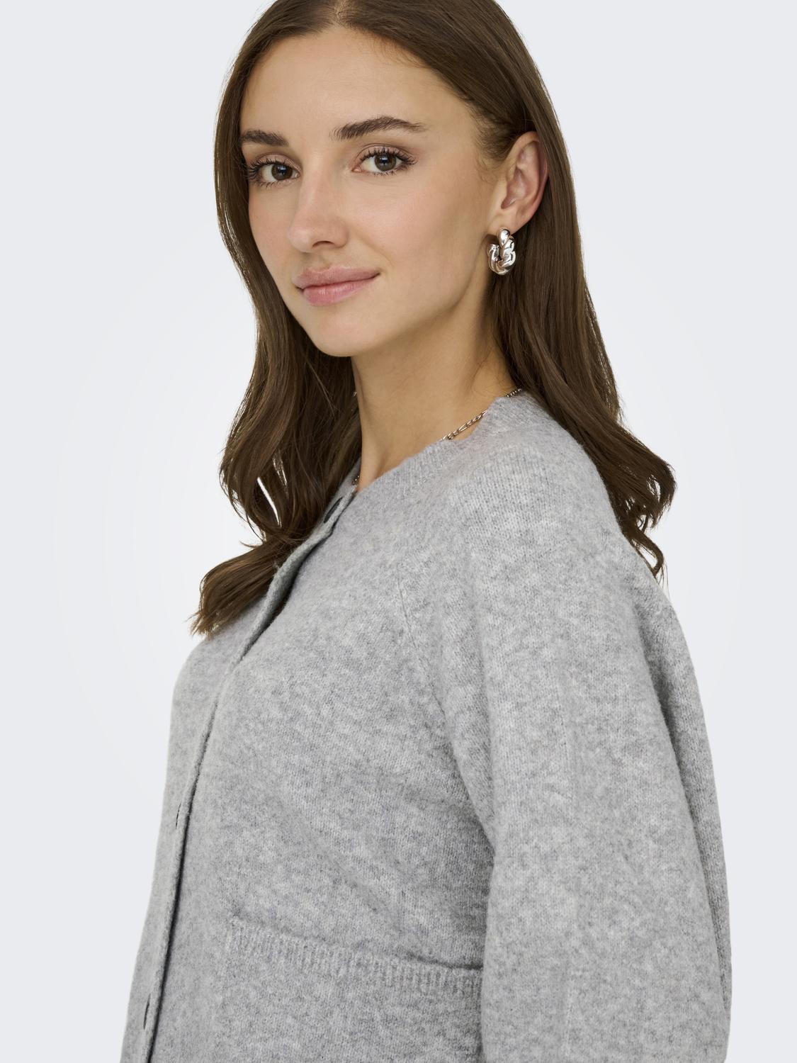 Onlpiemonte L/s Cardigan Knt Noos Lysegrå