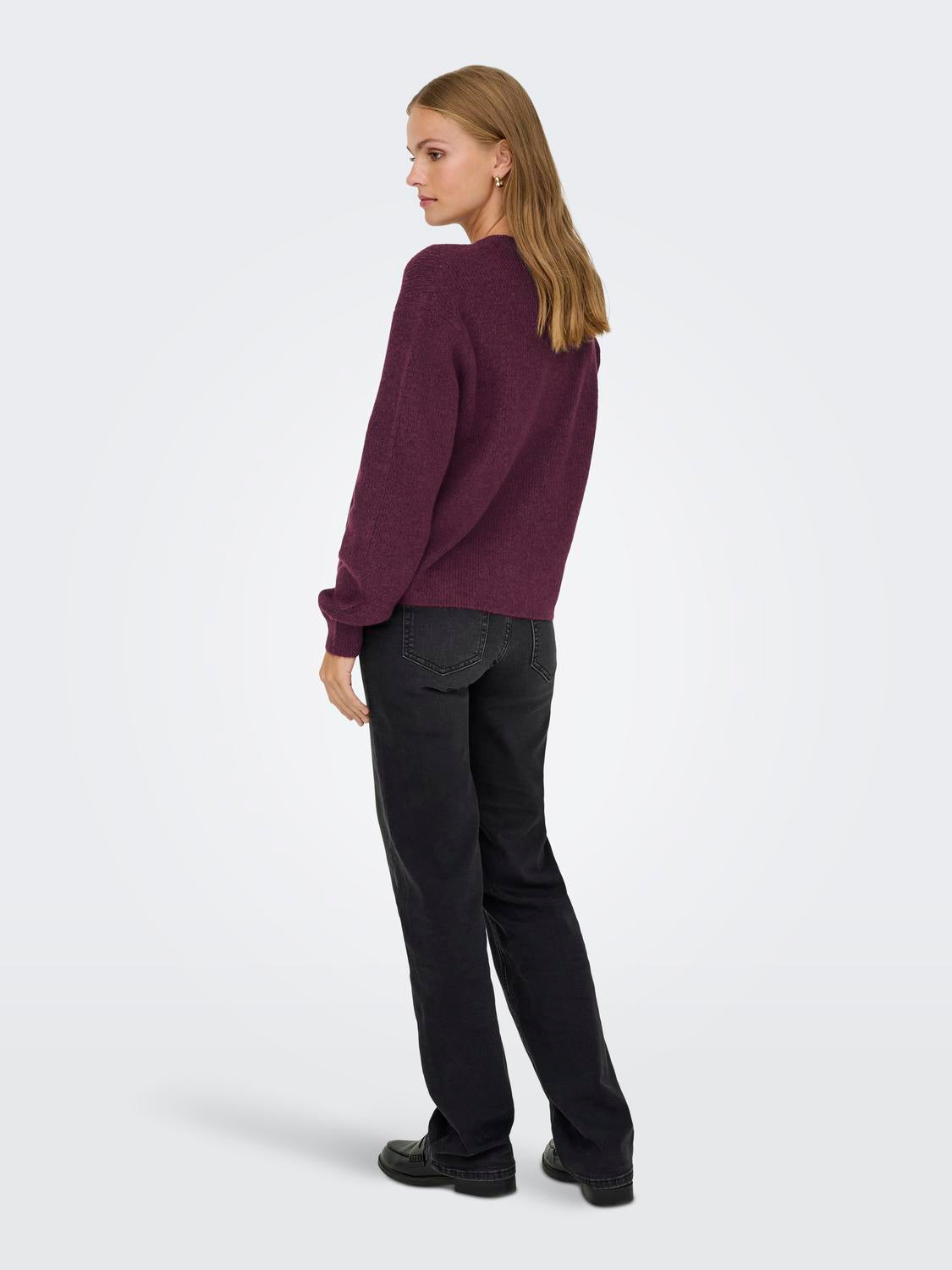 Jdylumi Life L/s Button Cardiga Knt Noos Burgunder