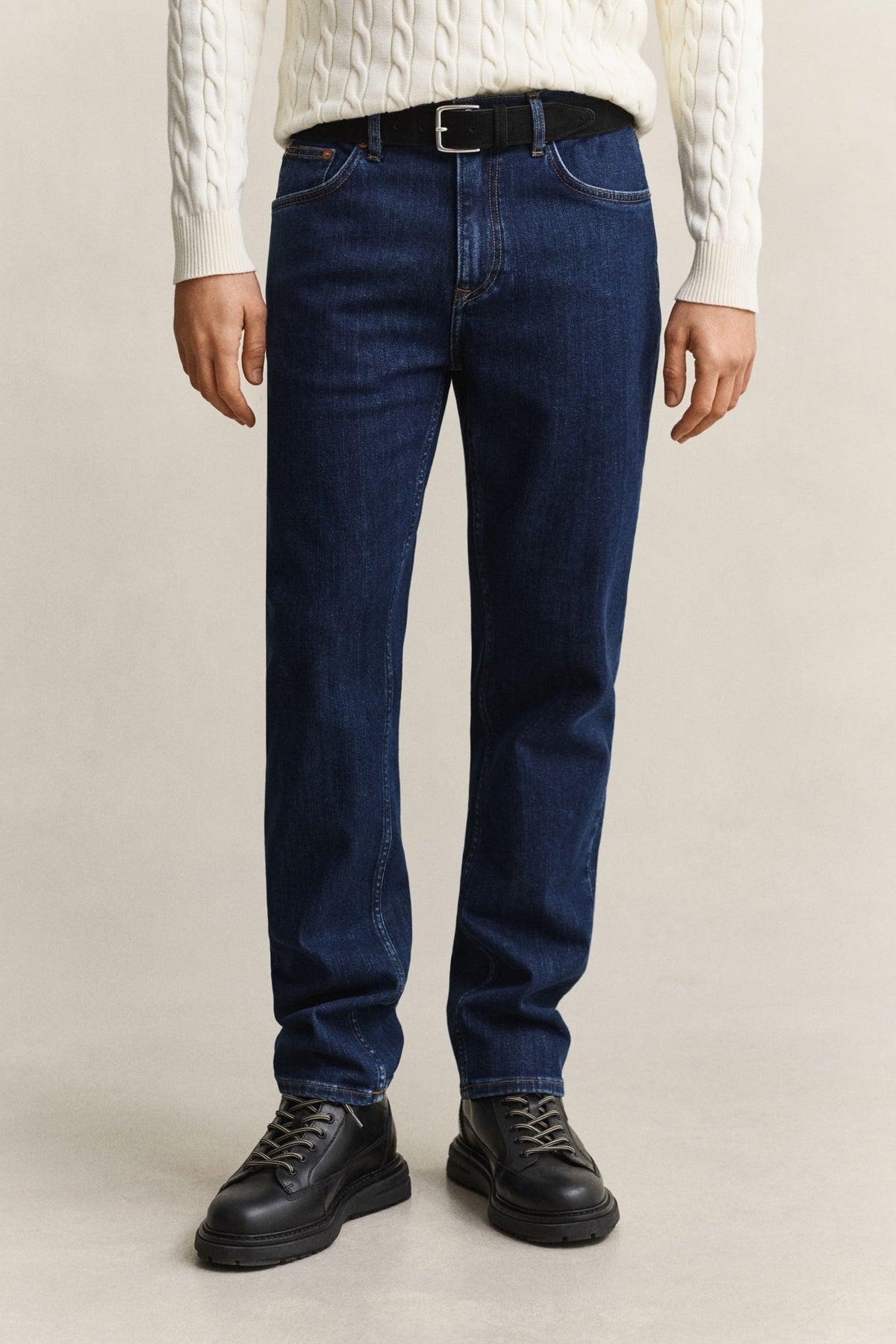 Jeans Med Regular Fit Blå