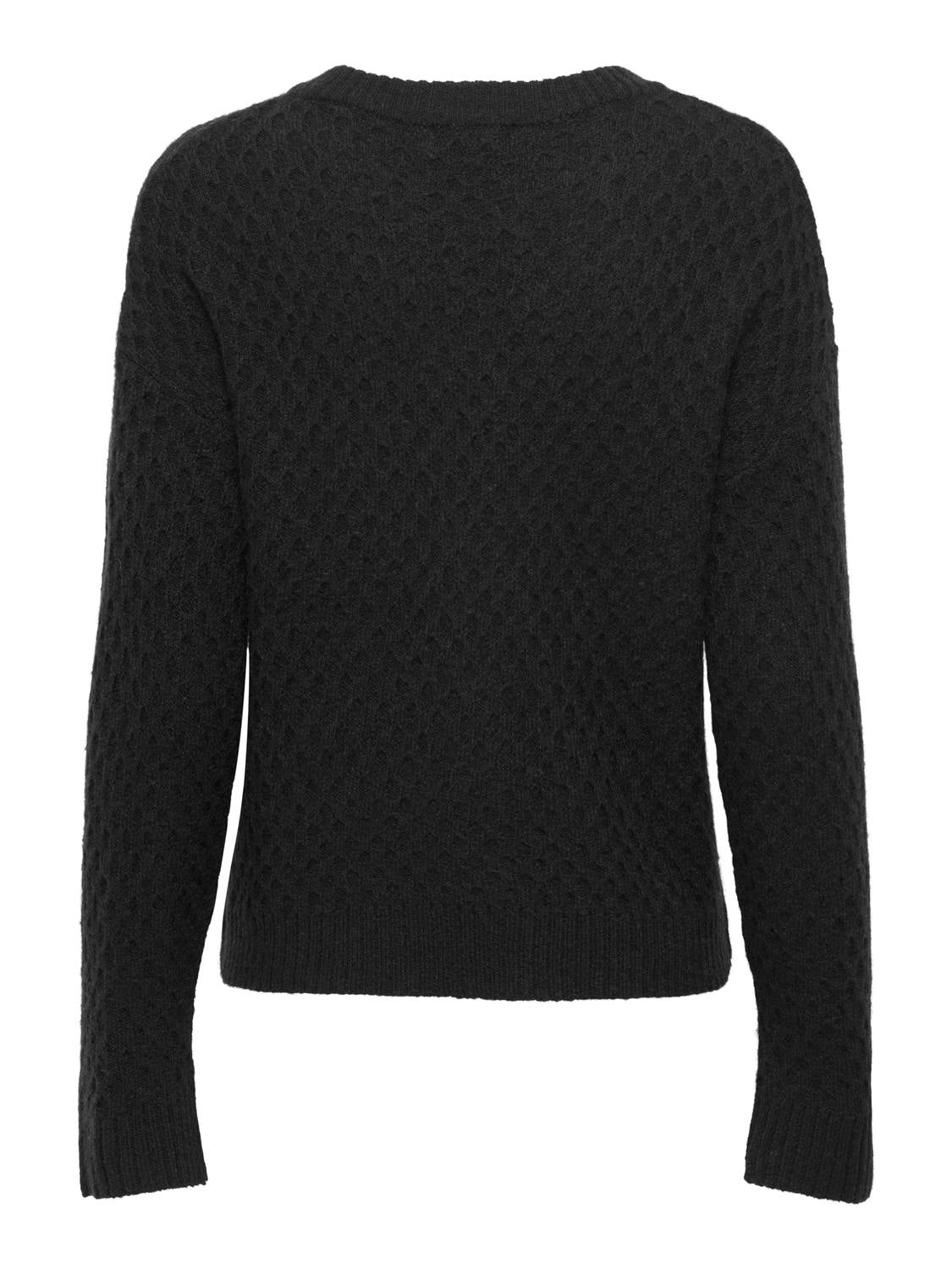 JDYBIGUM L/S O-NECK PULLOVER KNT Sort