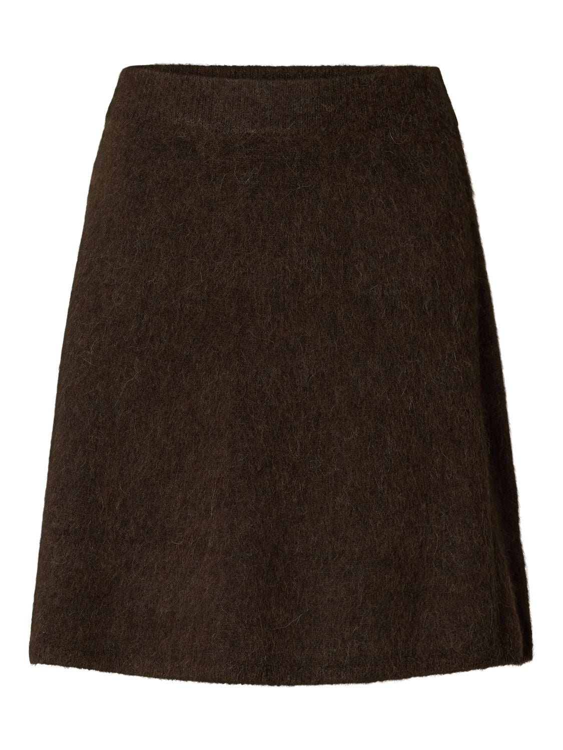 Slwlulu Brushed Hw Knit Skirt Noos Brun