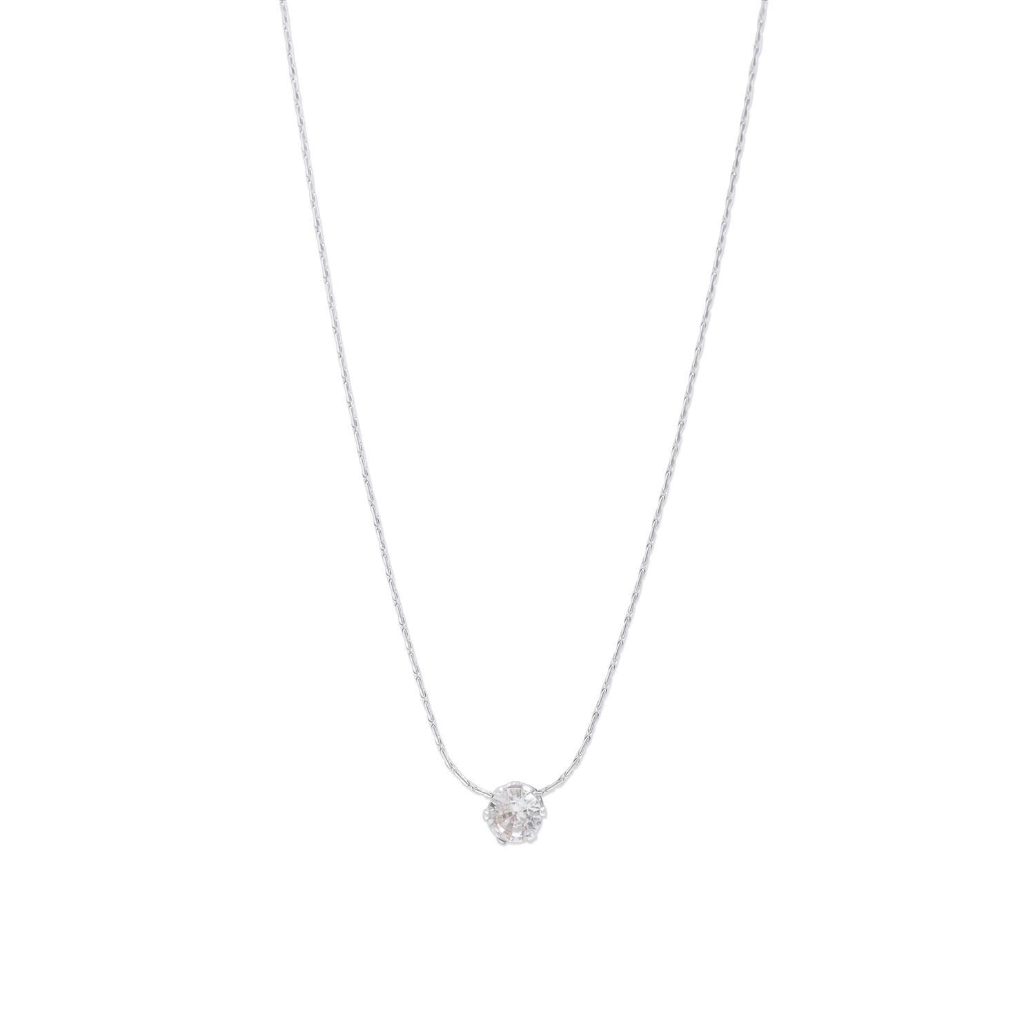 Lynne - Crystal Necklace Stainless Steel Sølv