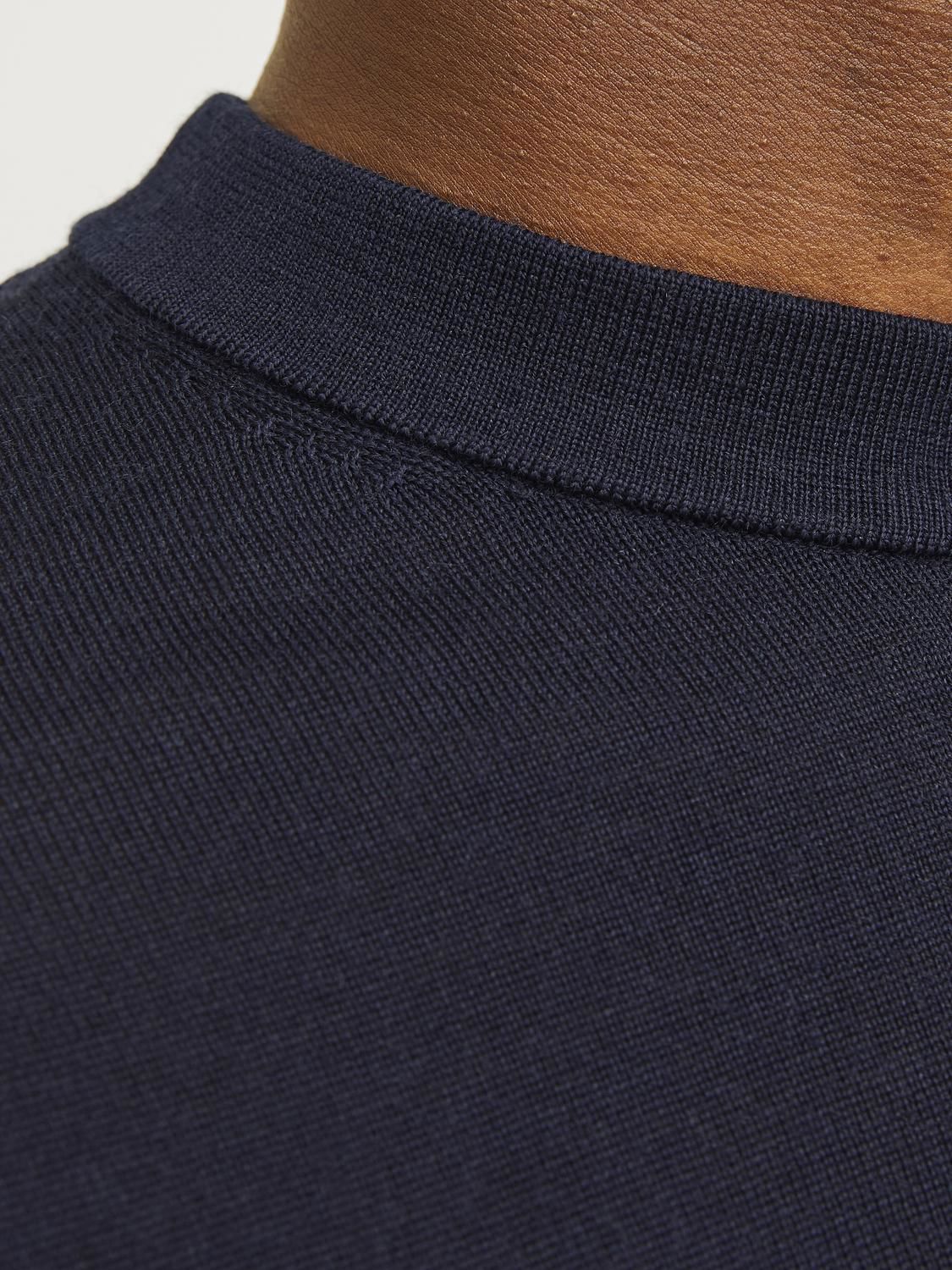 Jprblamilano Stitch Knit Crew Neck Sn Blå