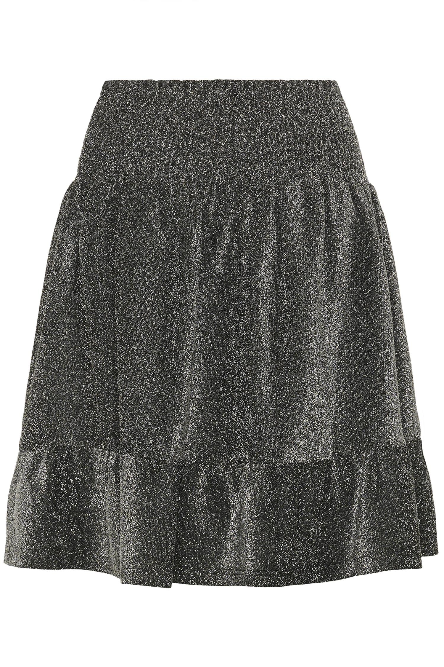 Karita Skirt Silver Metallic Glitter