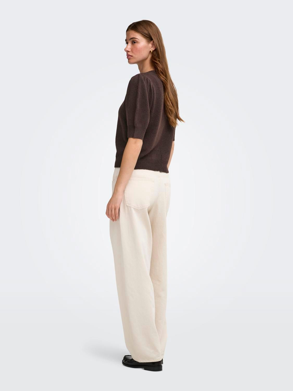 Onlrica 2/4 Pullover Knt Noos Brun