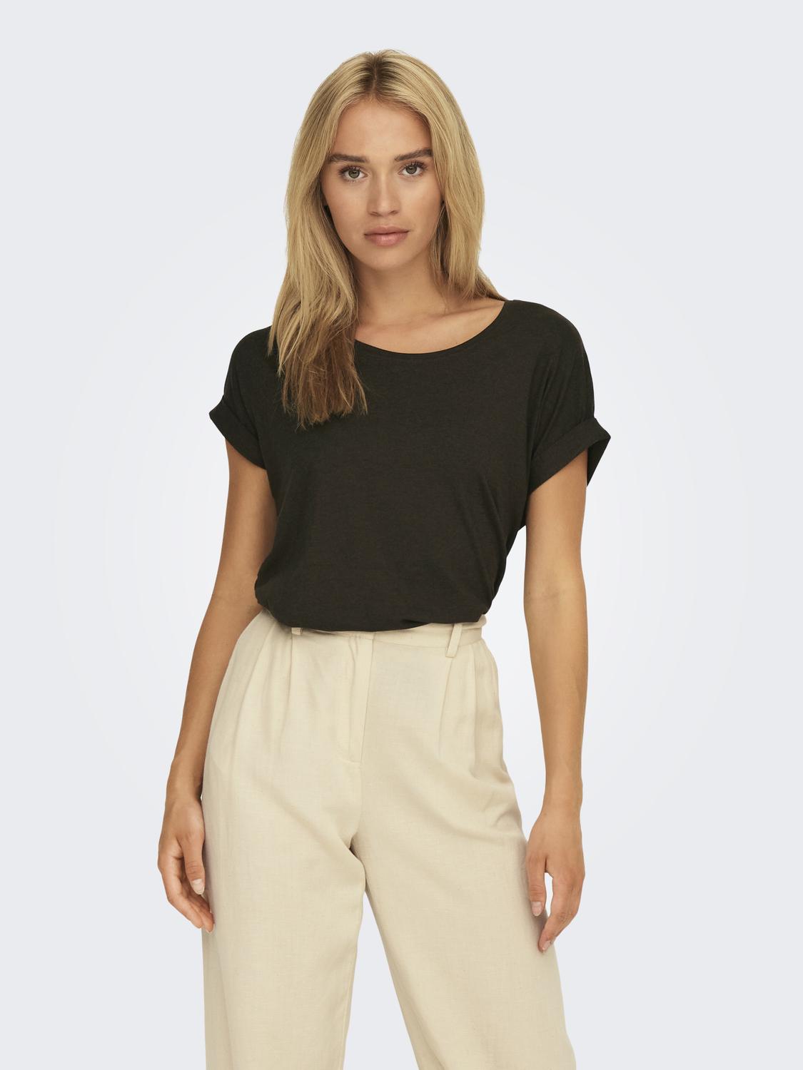 ONLMOSTER S/S O-NECK TOP NOOS JRS Beige