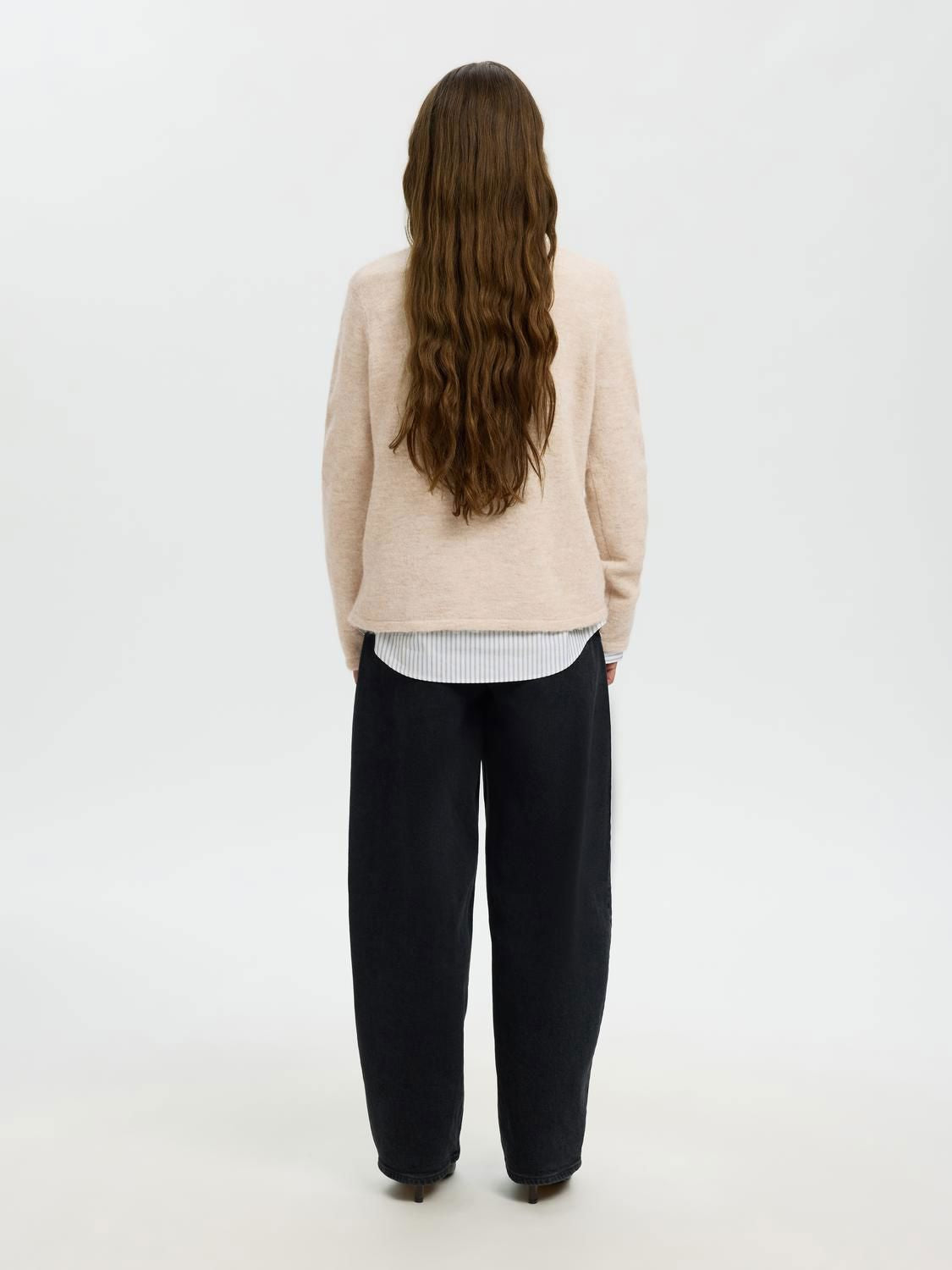 Slwlulu New Ls Knit O-Neck Noos Beige