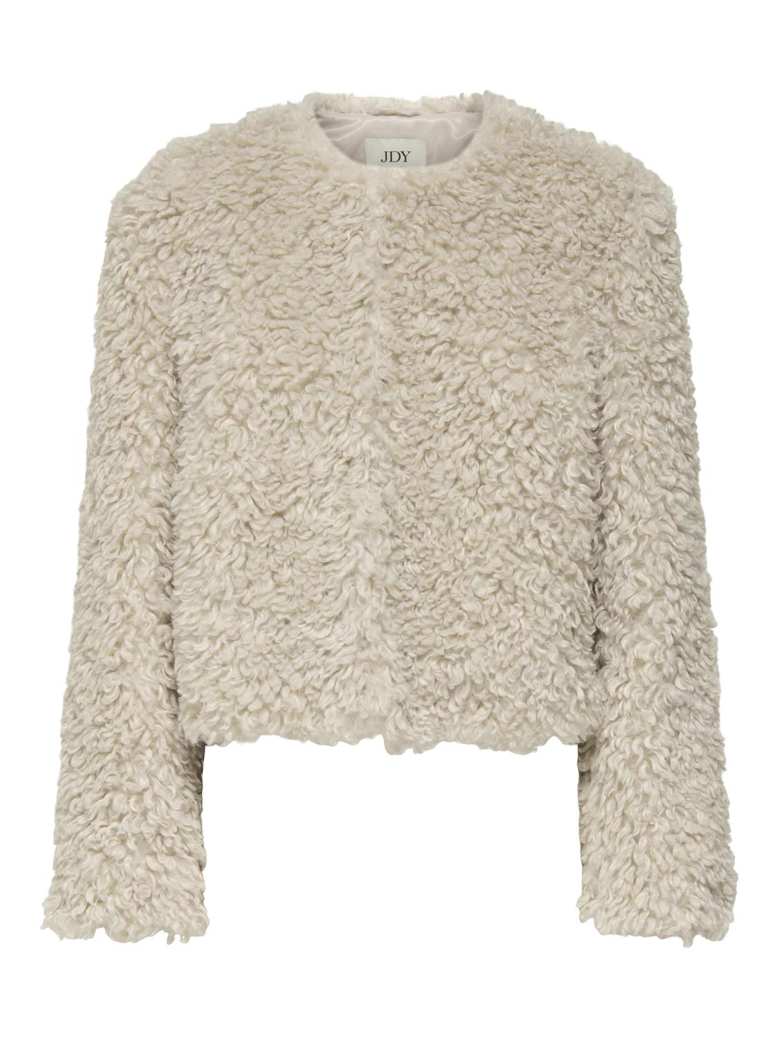 Jdyneo Faux Fur Jacket Otw Sie Beige