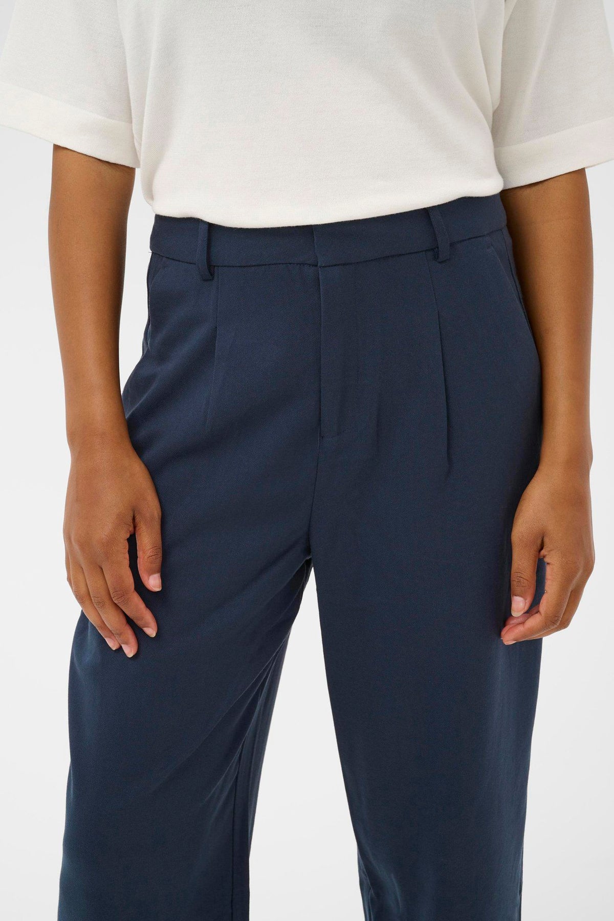 Kamerle Pants Cropped Blå