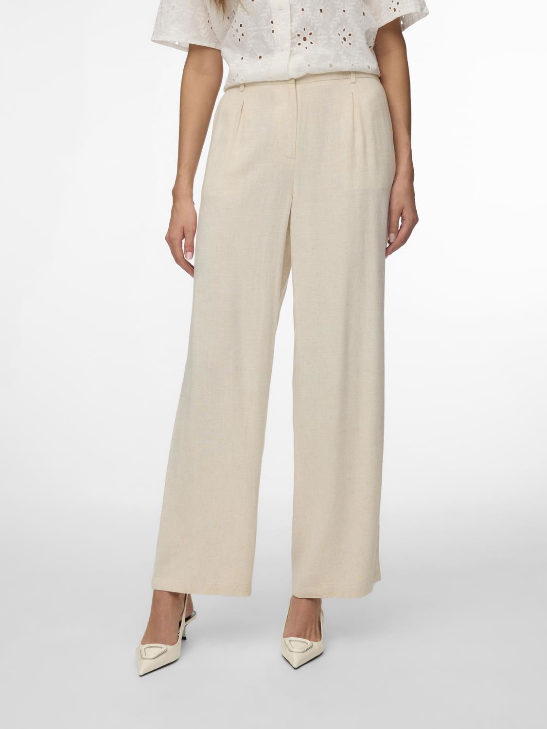 Vmsissevera Mw Wide Pant Beige