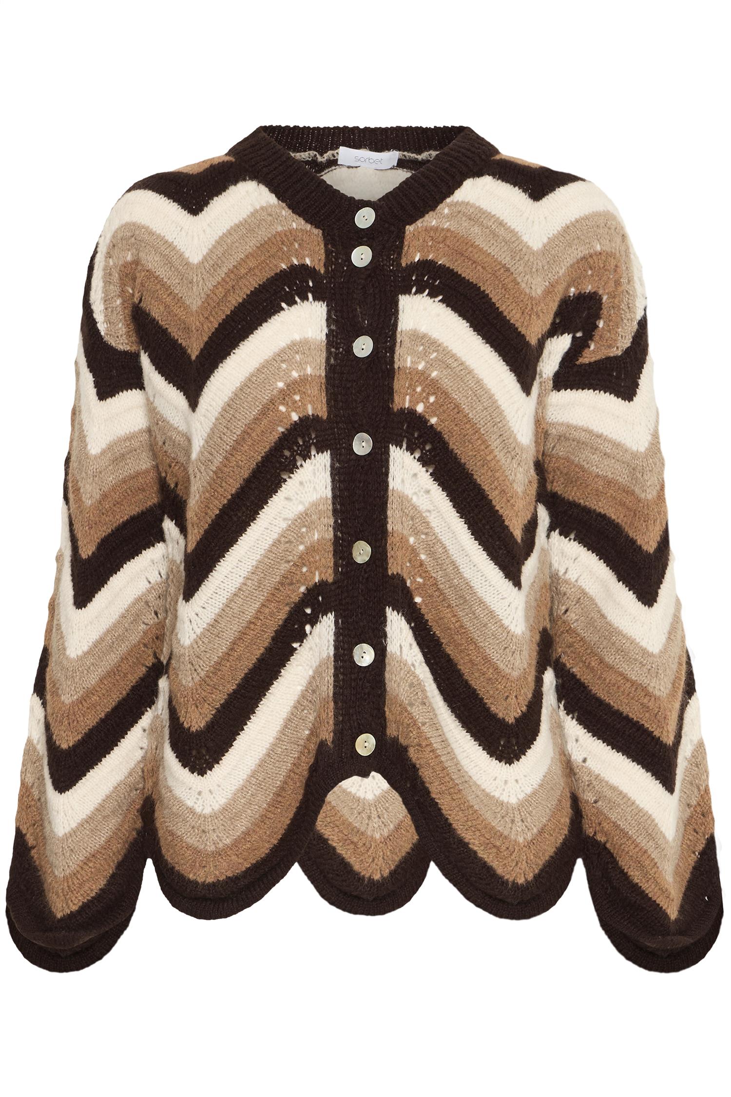 Sbbidiga Knit Cardigan Brun