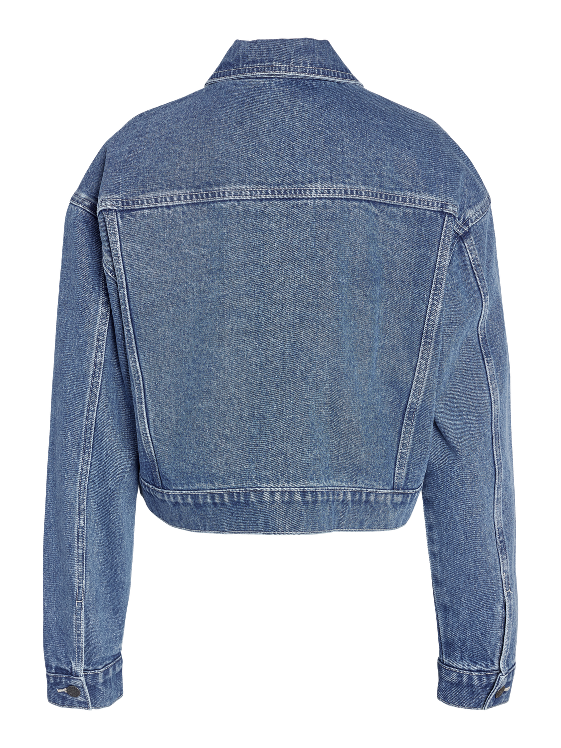 NMRONJA L/S CROP DNM JACKET VI433MB NOOS Mellomblå
