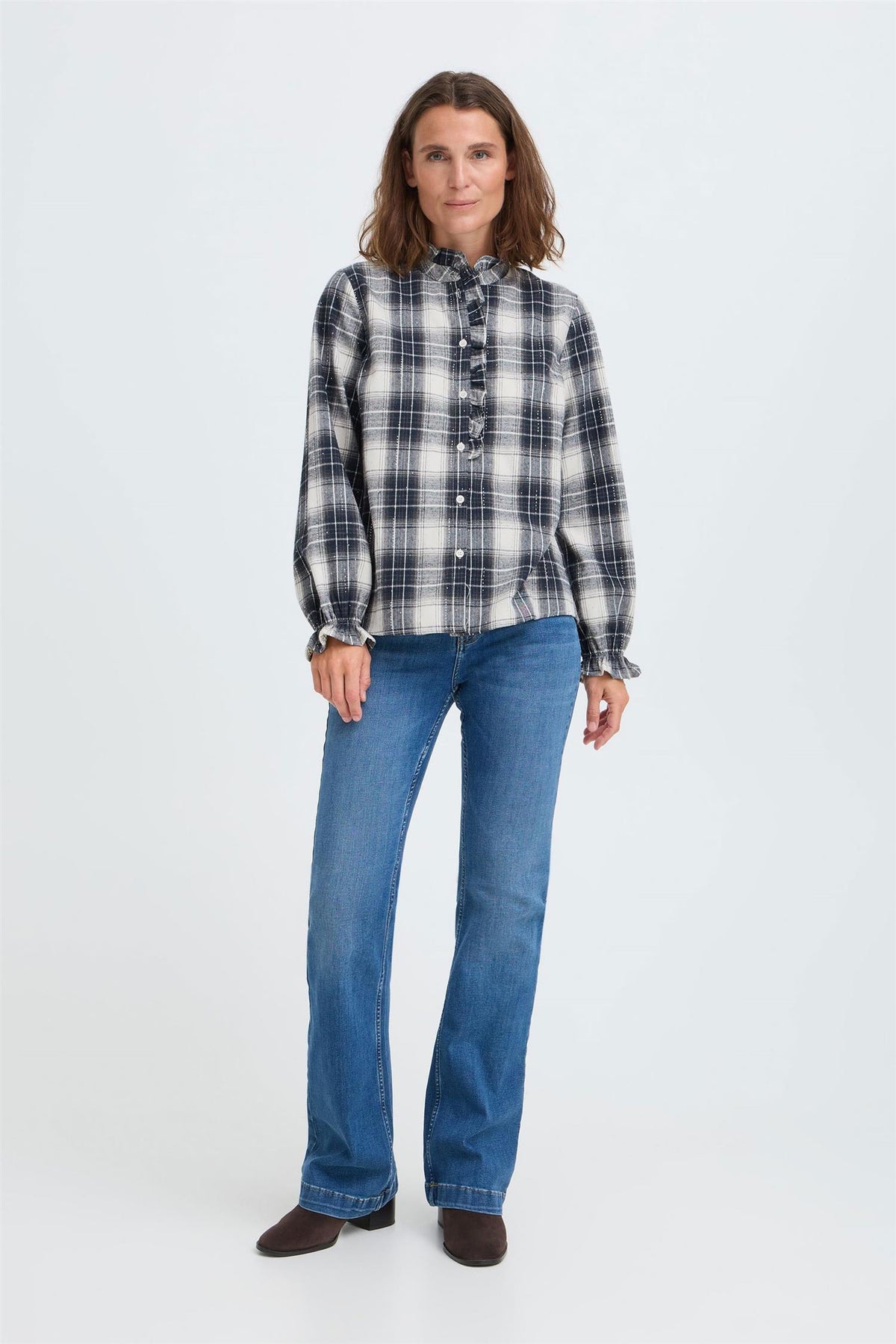 Pzkamma Ls Frill Shirt Flerfarget