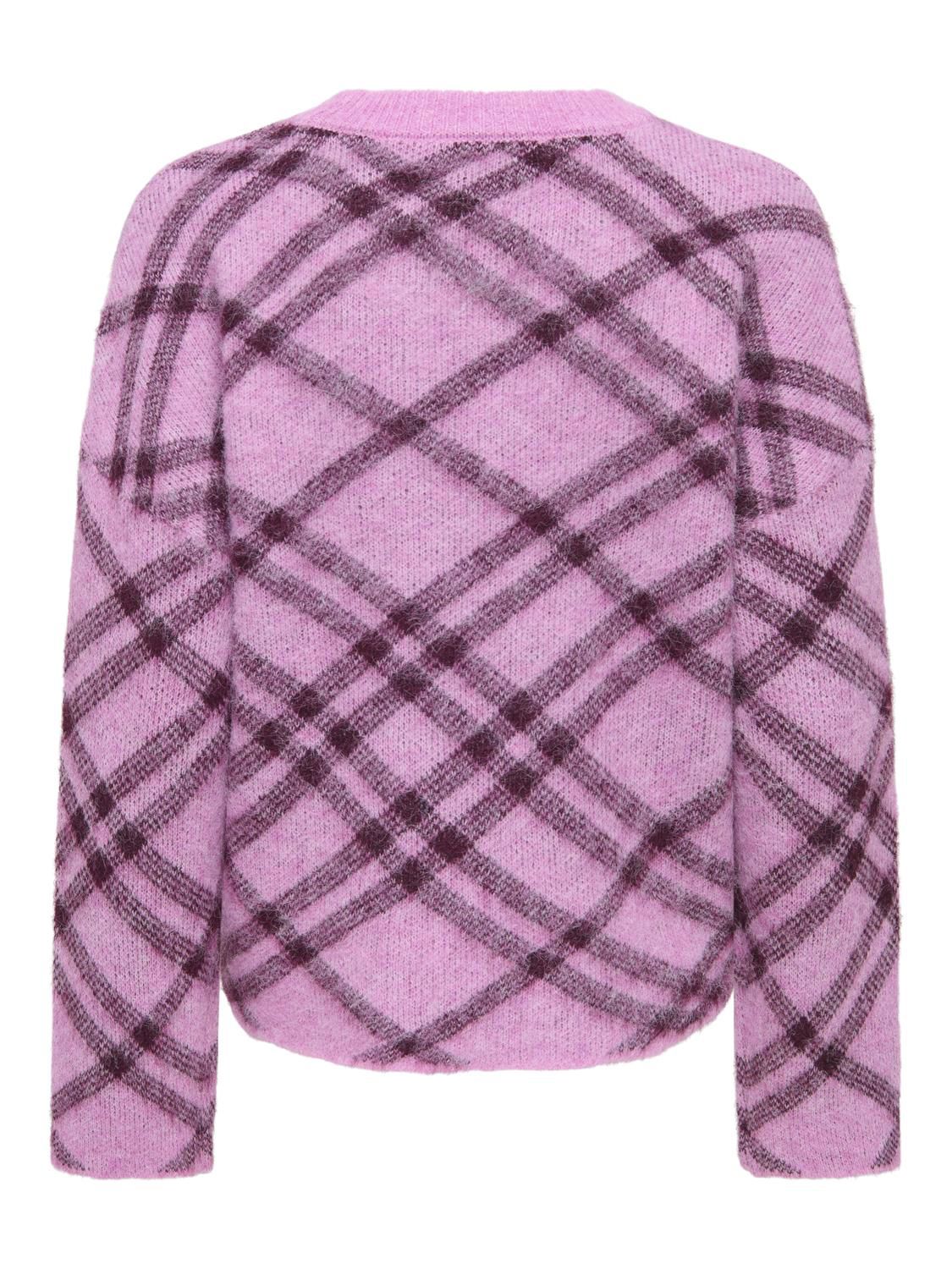 Onlnoeme Ls Pattern O-Neck Nca Knt Lilla
