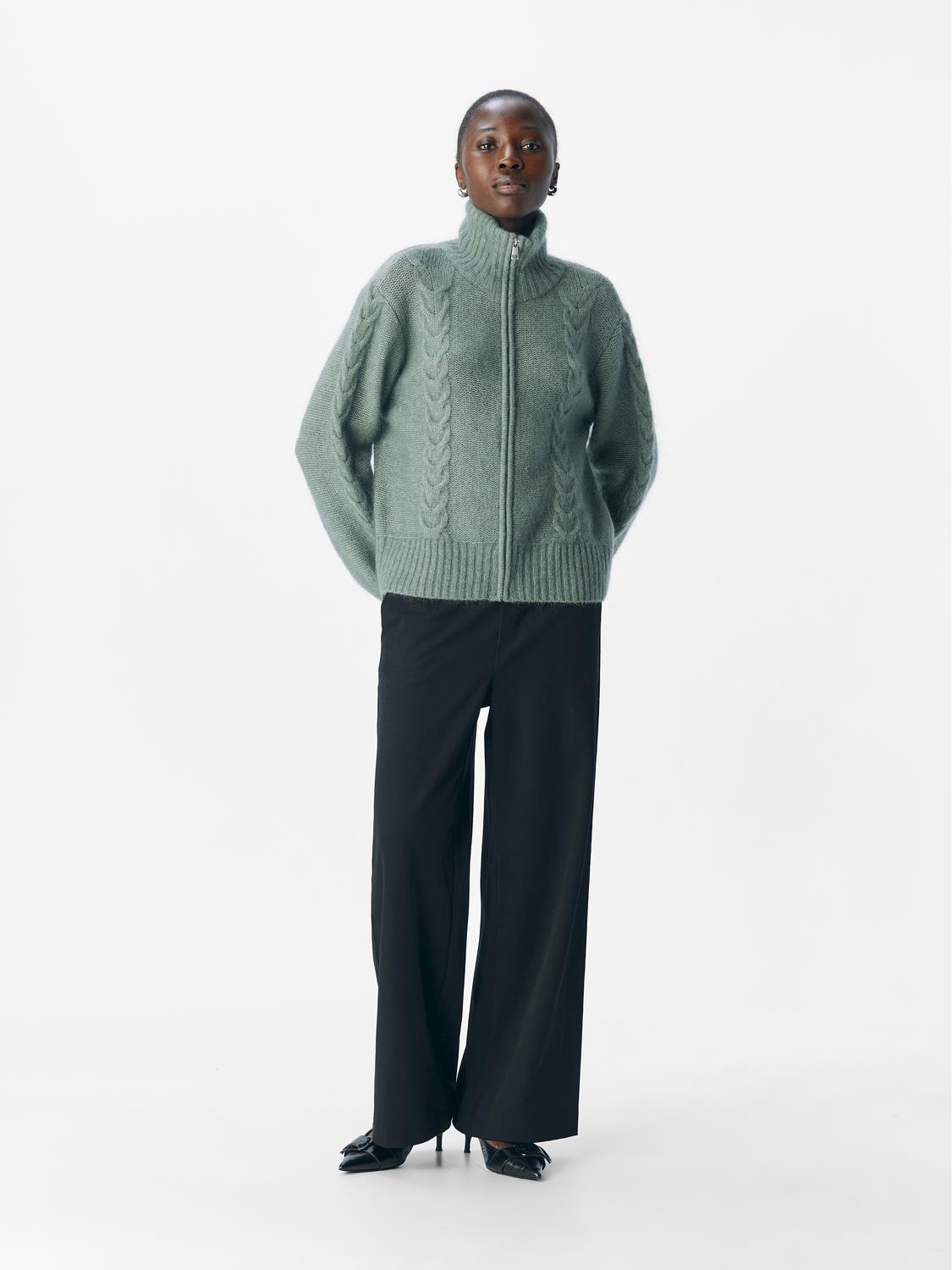 Objnete Lo Knit Cardigan Noos Mellomgrønn