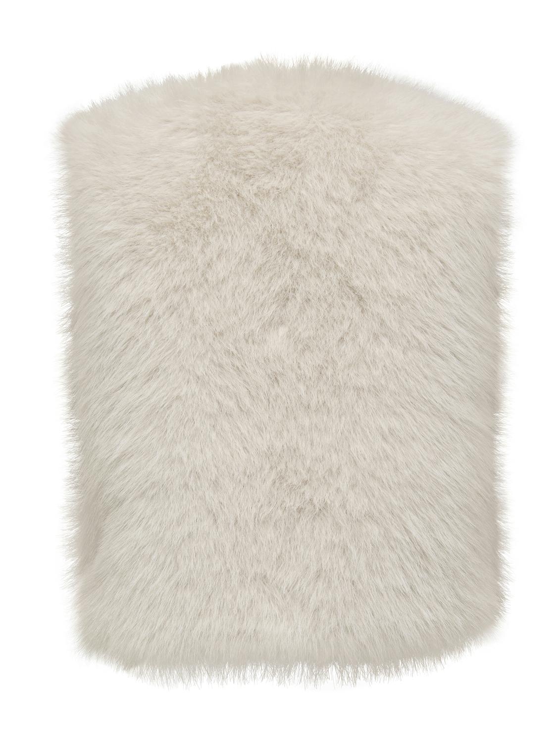 Jdyora Faux Fur Waistcoat Otw Sie Lysegrå