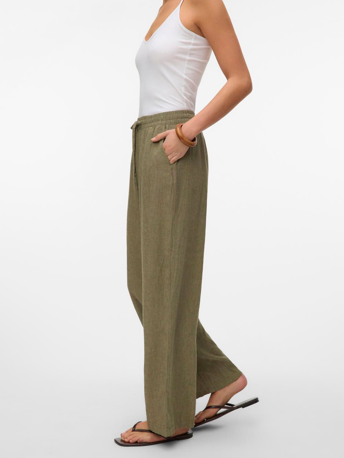 Vmlinn Hw Pants Wvn Noos Grønn