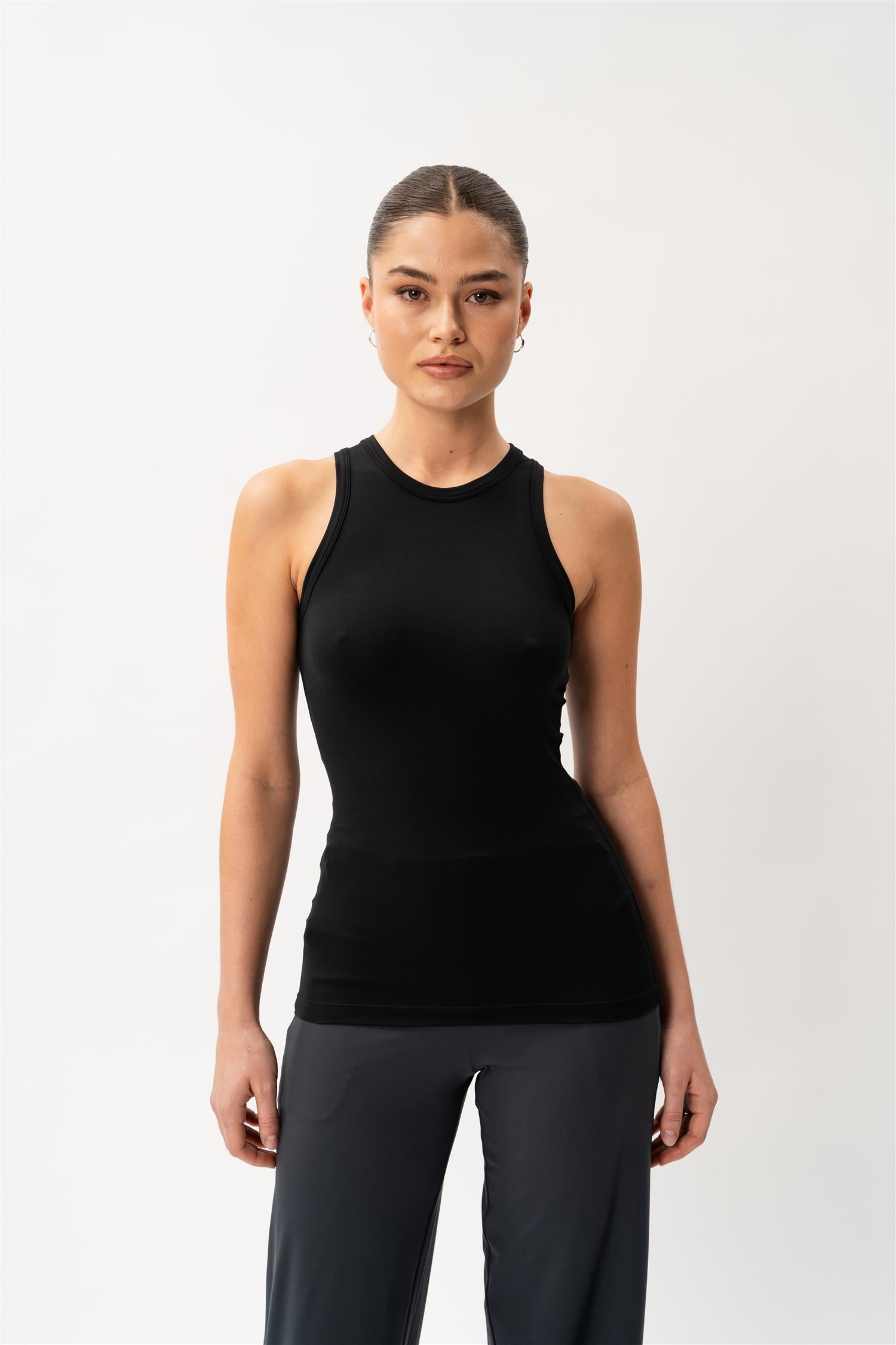 Soft Racerback Tank Svart