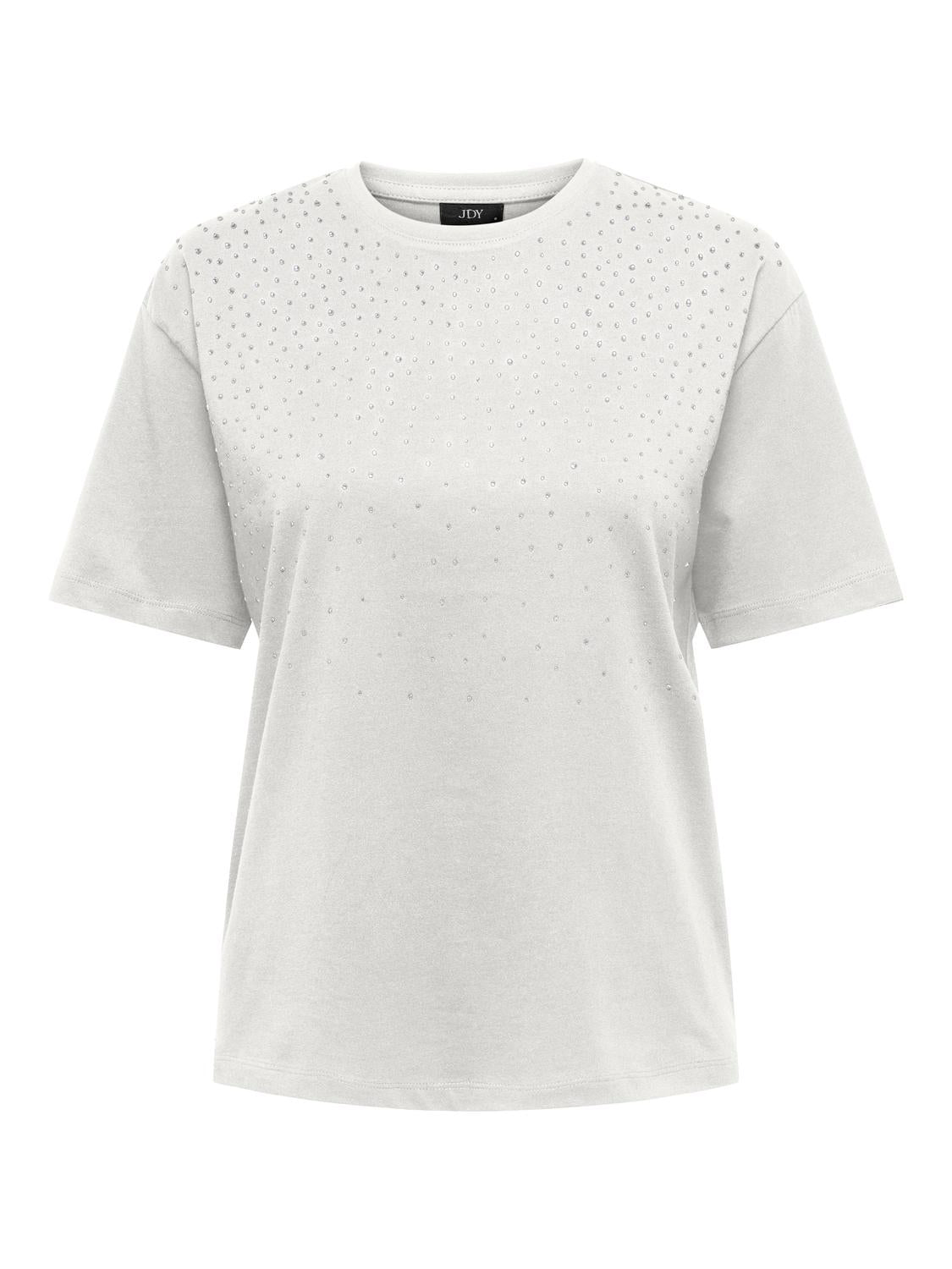 Jdysmilla S/s Stone Top Jrs Hvit