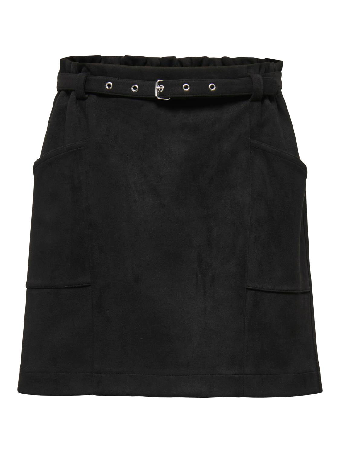Onldiane Heidi Life Faux Suede Skirt Otw Sort