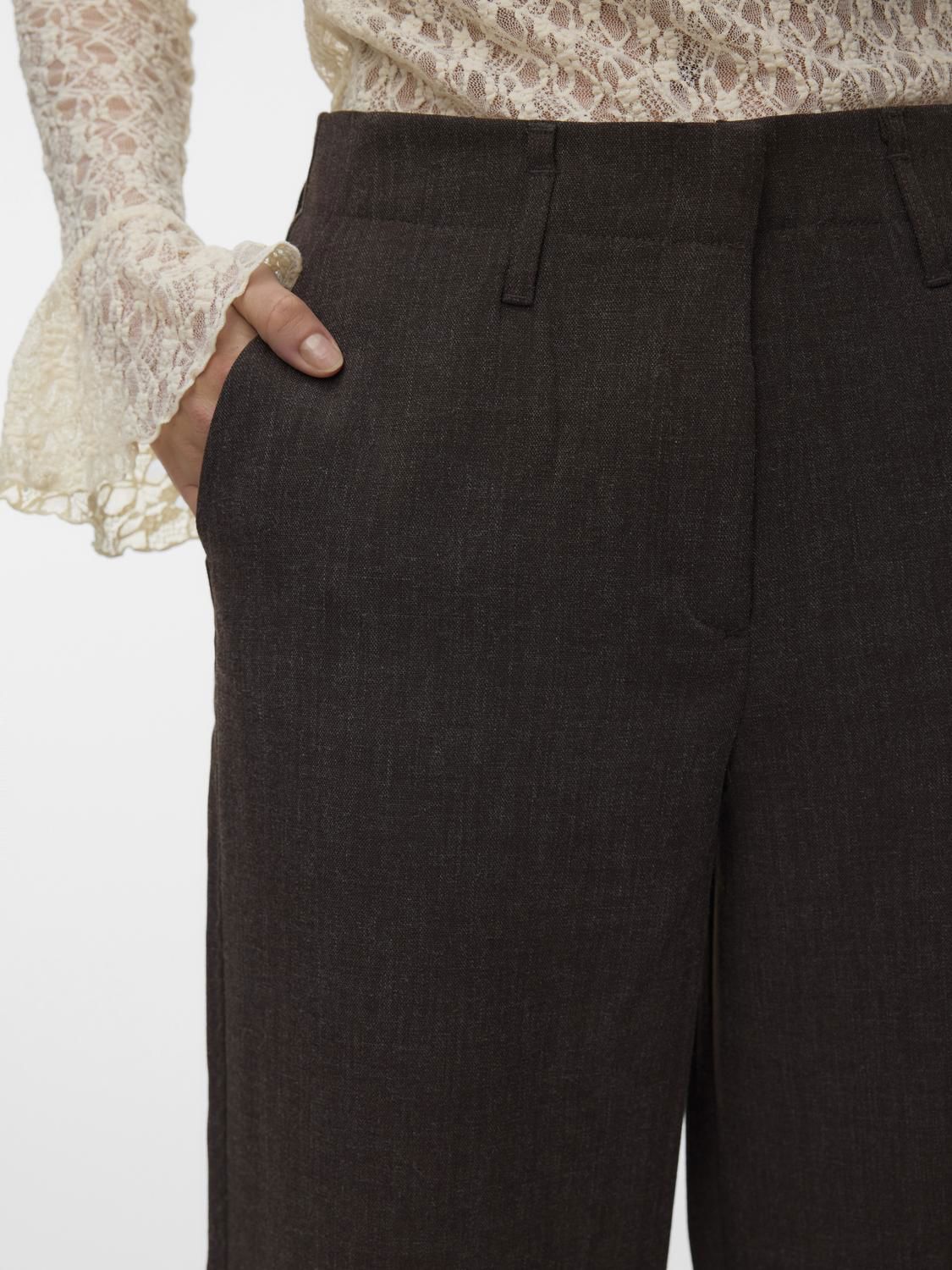 Vmbestie Hw Wide Pant Noos Brun