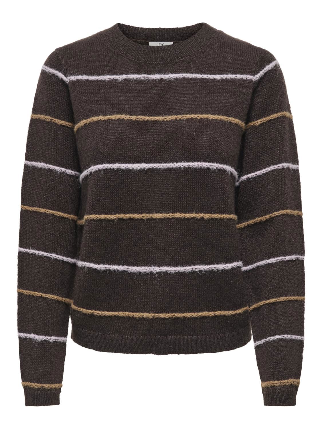 Jdysigrid Life L/s On Struc Pullover Knt Brun