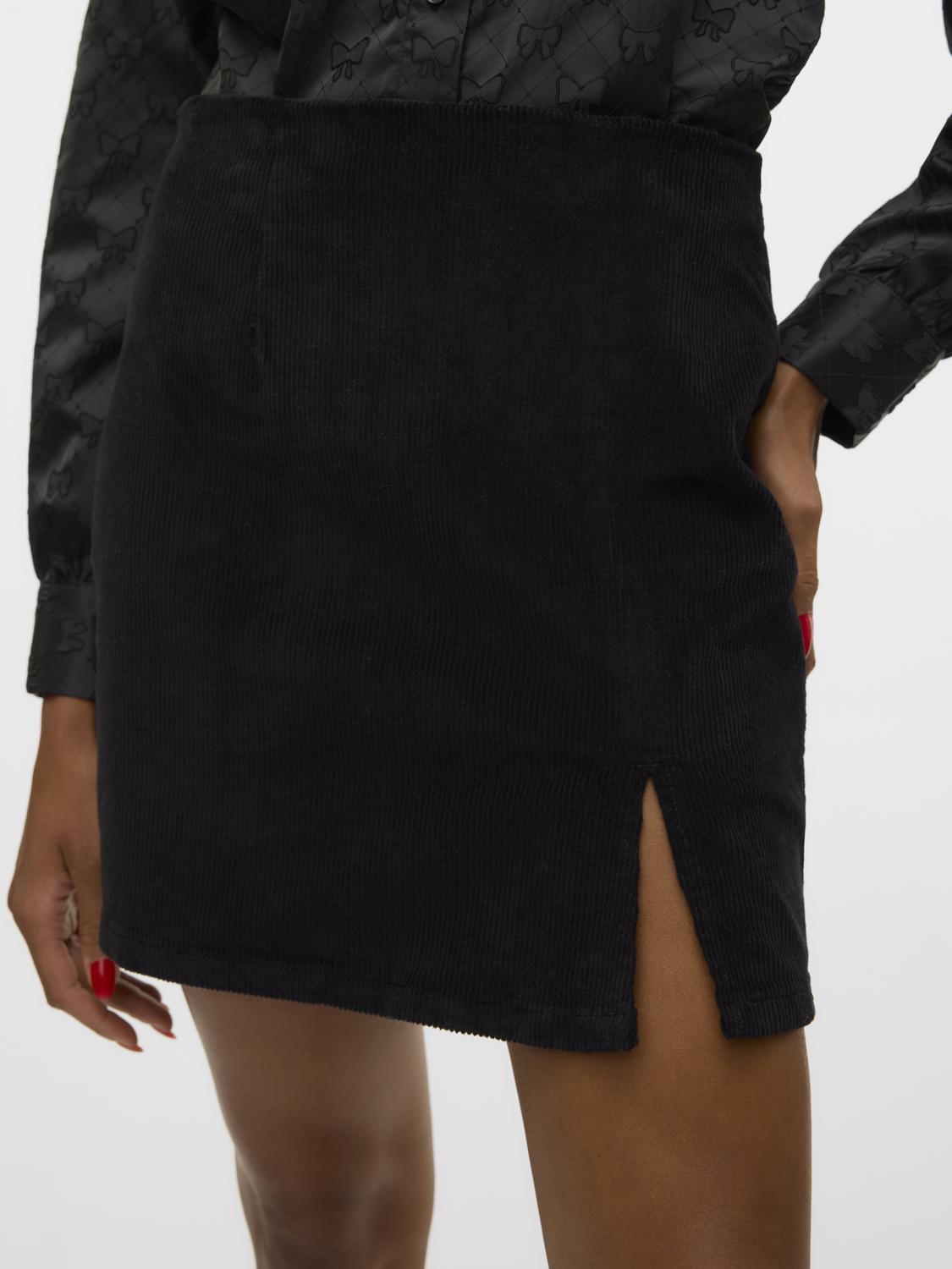 VMLULA NELLY HR SHORT CRDRY SKIRT NOOS Sort