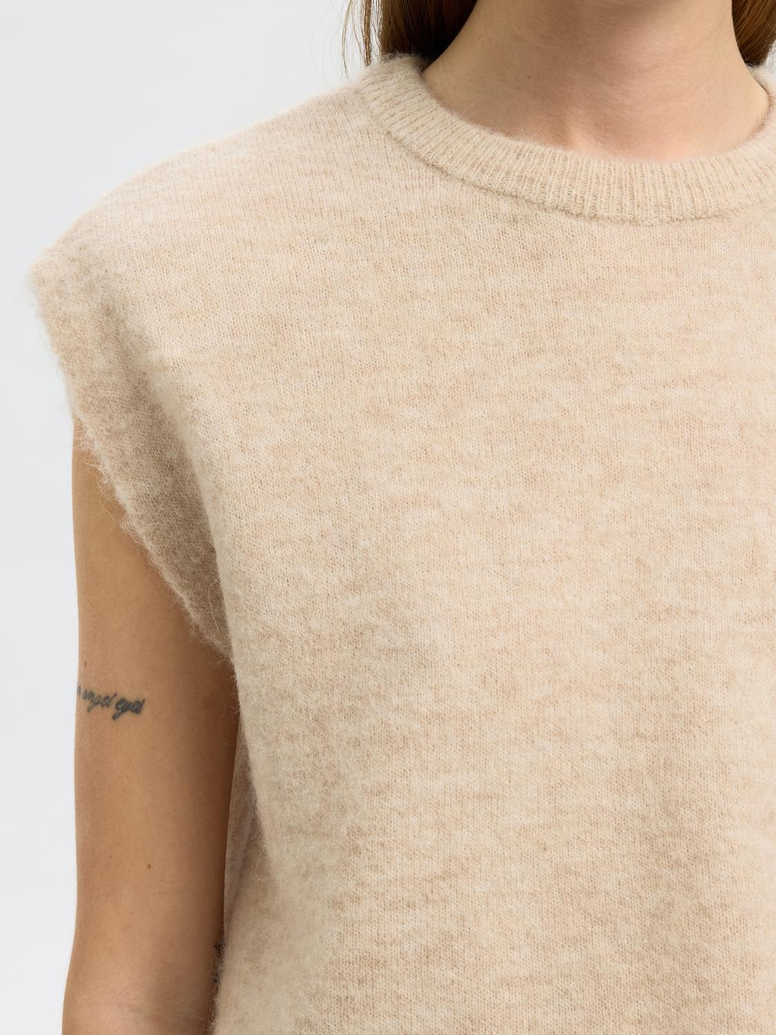 Slflulu Sl Knit Vest Grå