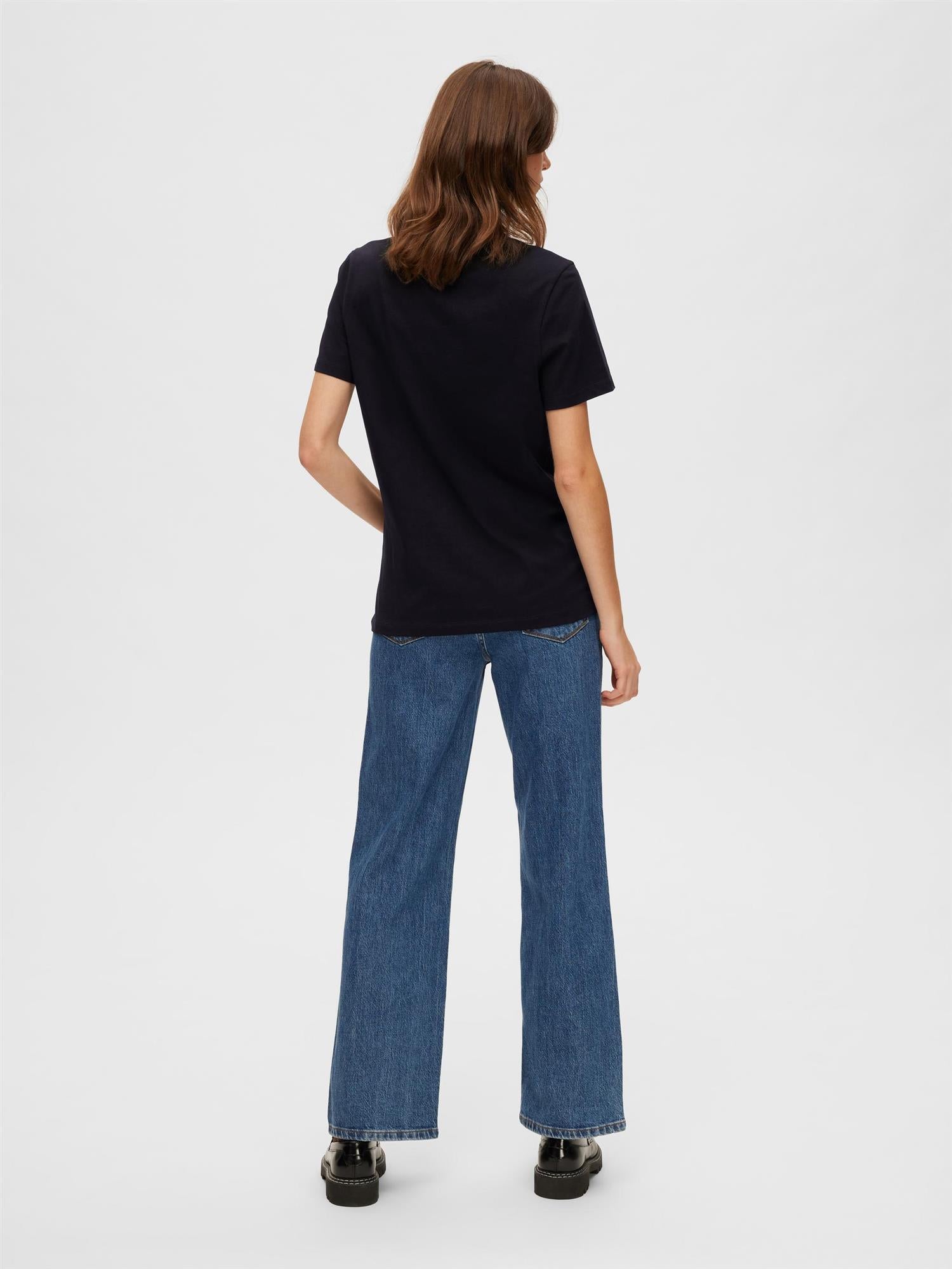 SLFMYESSENTIAL SS O-NECK TEE NOOS Sort