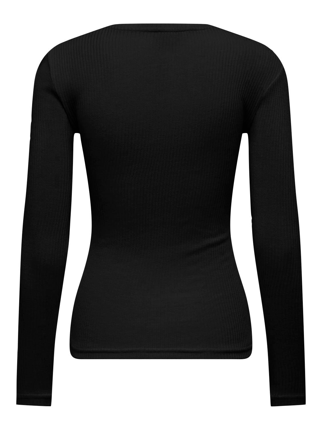 JDYSUMA RIB L/S WOOLBLEND PLCK TOP JRS Sort