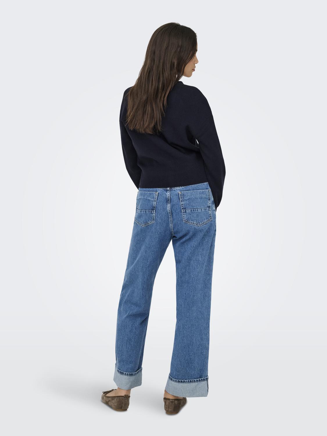 Onlibi Ls Fullneddle Cardigan Cc Knt Blå