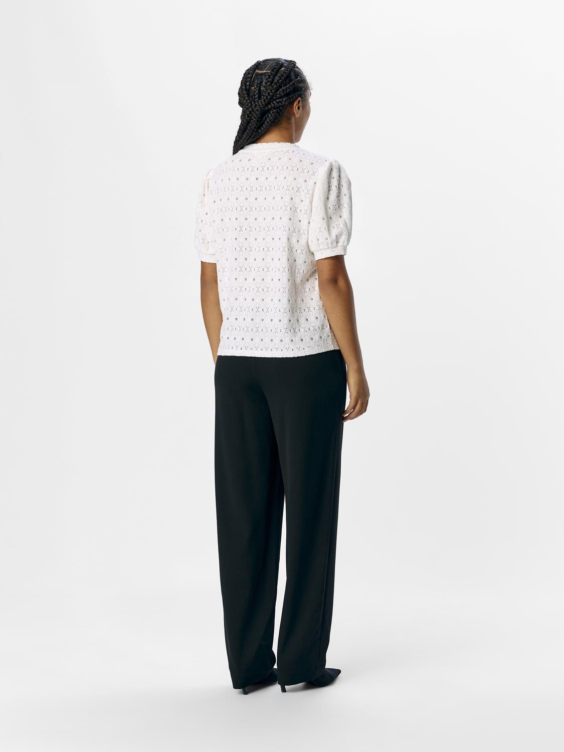 OBJLAILA S/S RE TOP NOOS Hvit