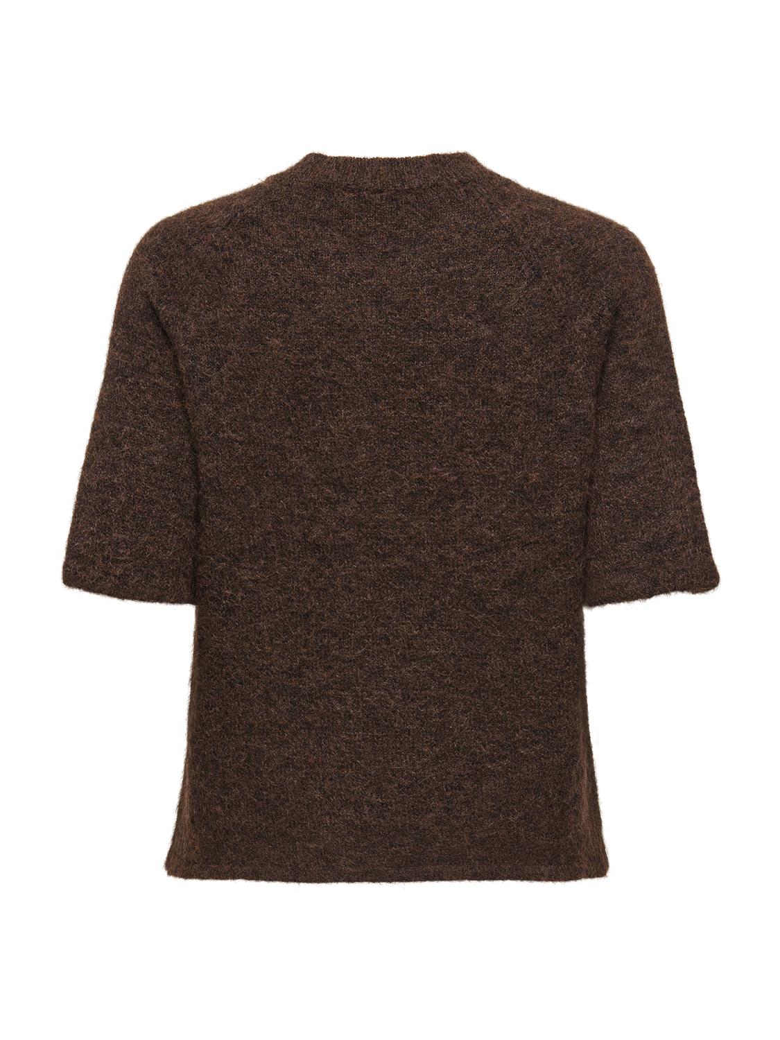 Onlazu 2/4 Raglan O-Neck Knt Brun