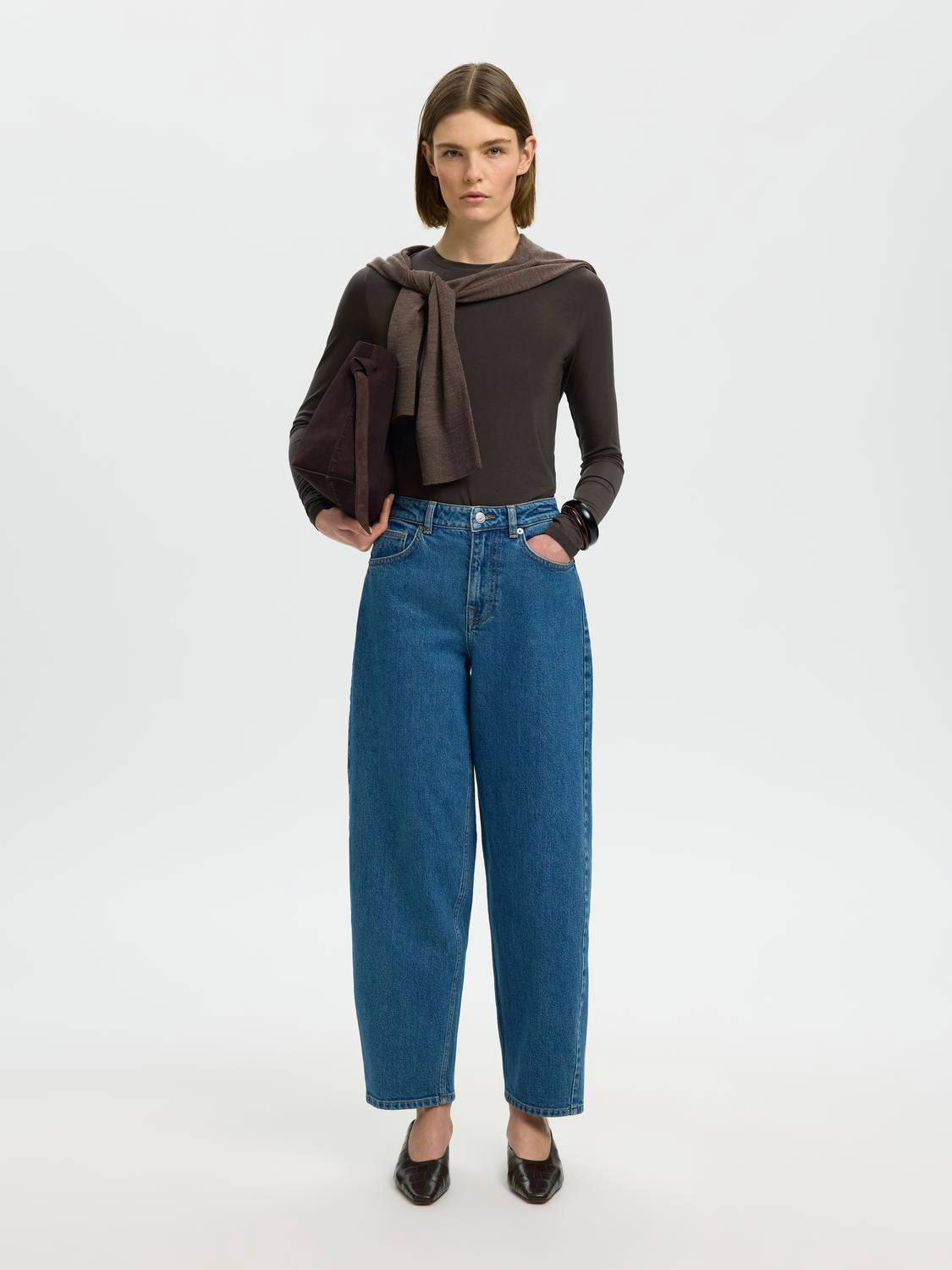 Slwmanja Ls O-Neck Noos Brun