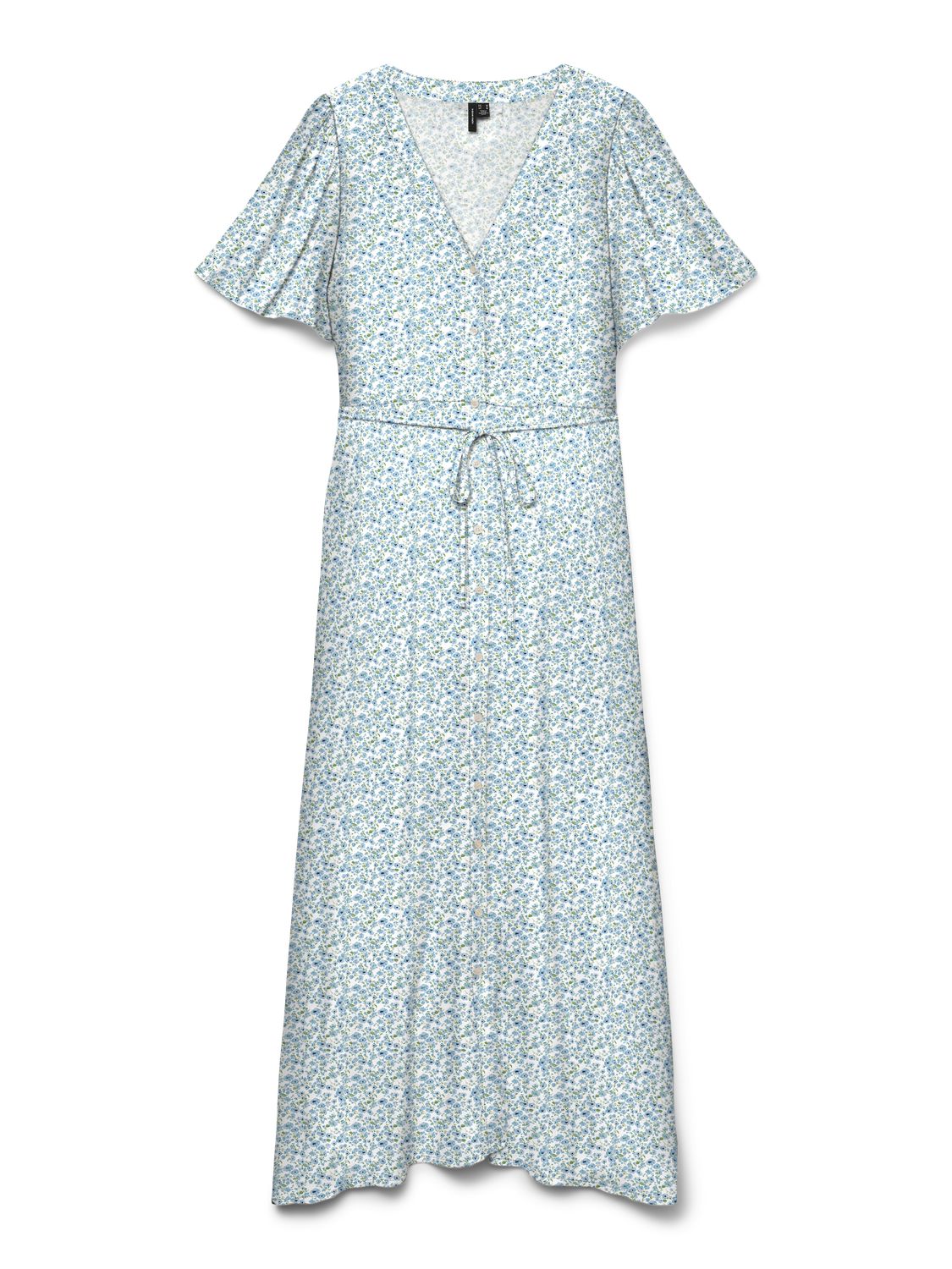 Vmalba Ss Calf Dress Wvn Noos Blå
