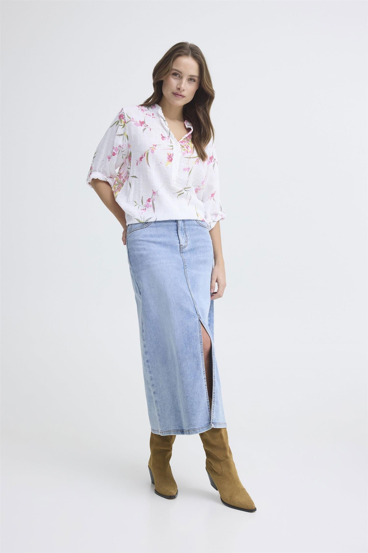Sbalexa G Flo Blouse Hvit