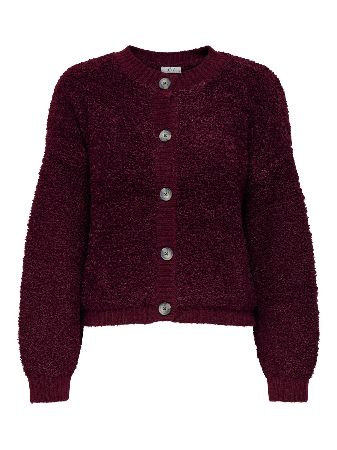Jdyeira Life L/s Oneck Cardigan Knt Noos Mørkelilla