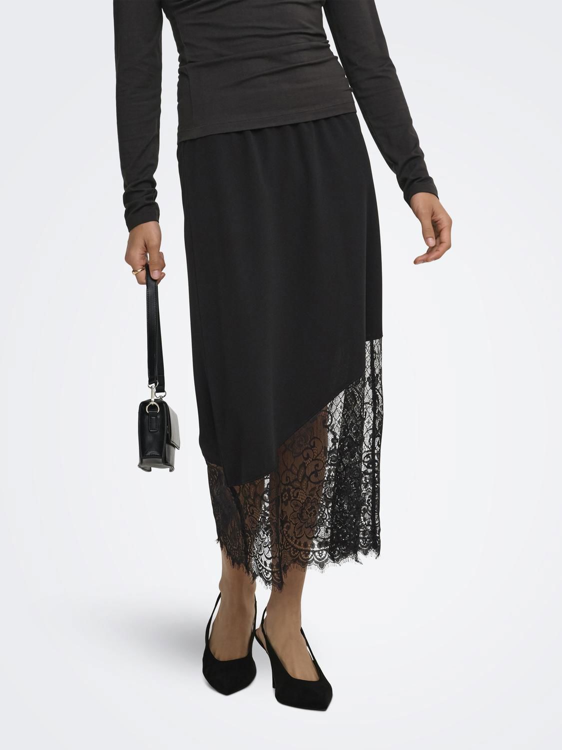 Jdygeggo Life Mix Lace Skirt Jrs Dia Sort