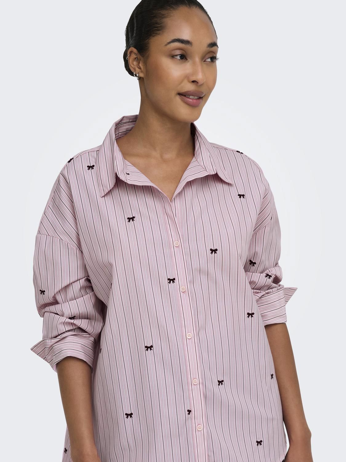 Onloregon Zeidi Ls Bow Shirt Noos Wvn Rosa