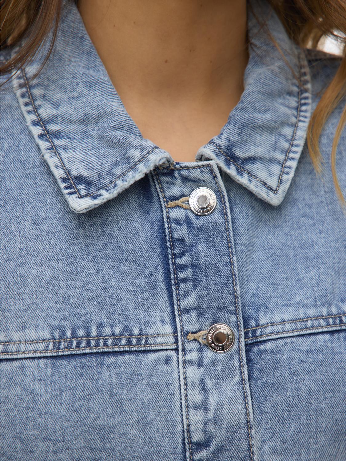 Vmjamie Ls Denim Shacket Mix Ga Noos Blå