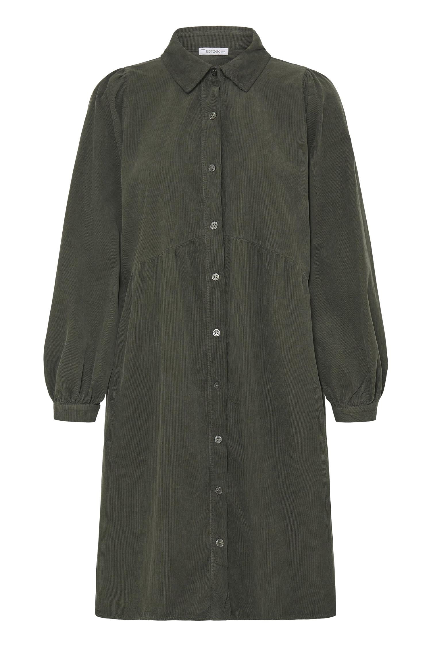 Sbladycord Dress Grønn