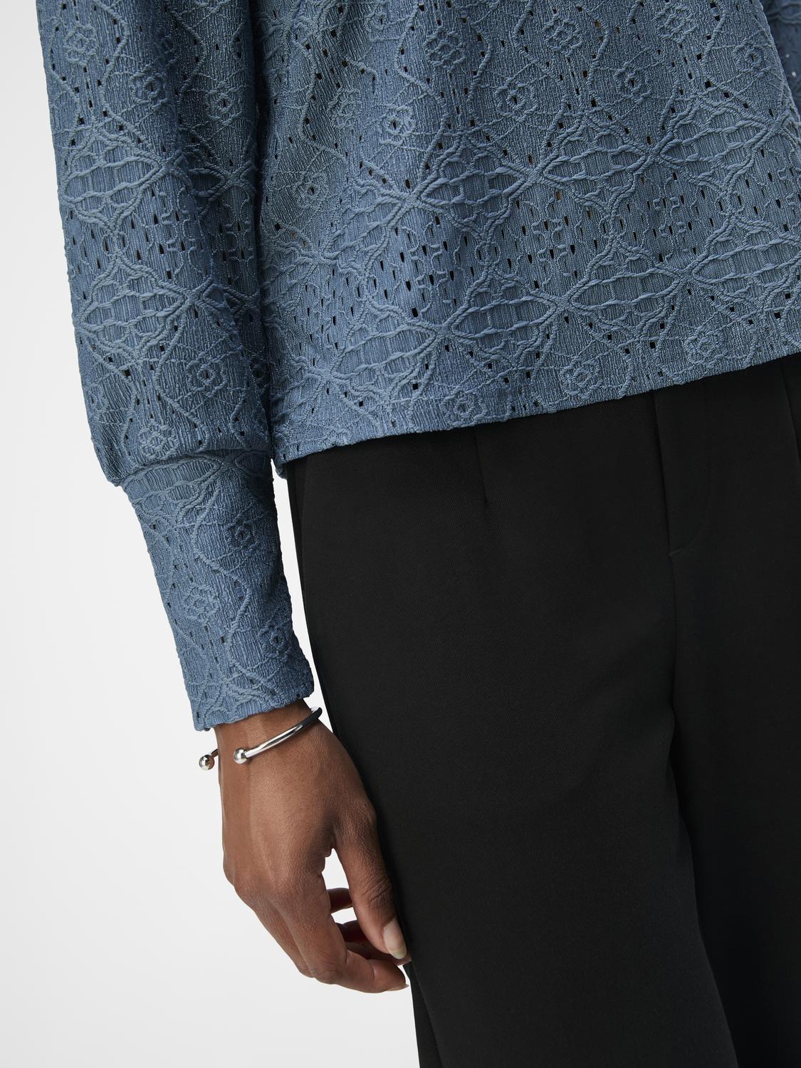 Objfeodora L/s Top Noos Mørkelilla