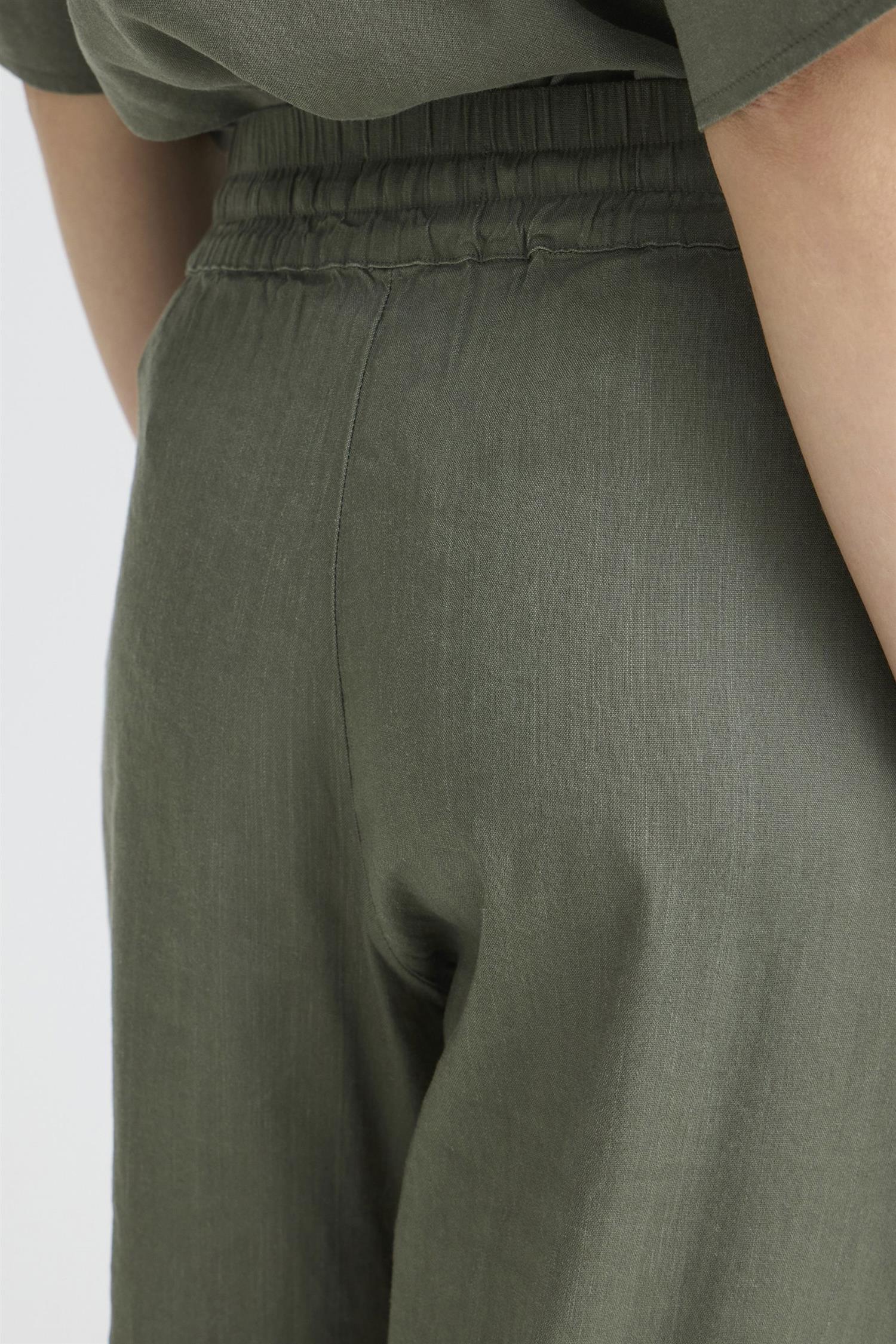 Pzluca Pant Full Length, Wide Grønn