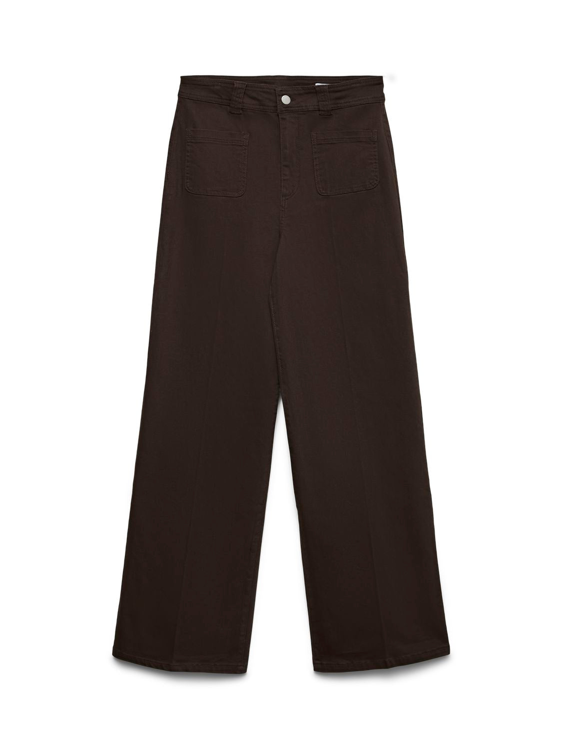 Vmtulle Larone Mr Col Wide Dnm Jeans Boo Brun