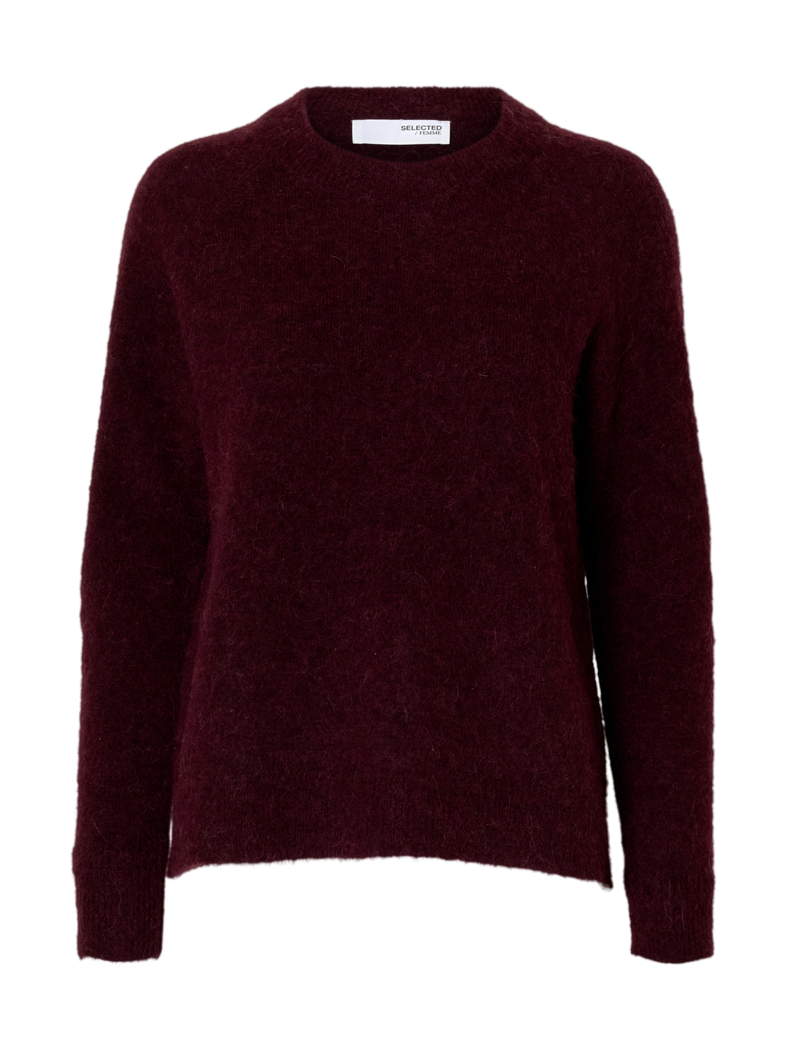 Slflulu Ls Knit O-Neck Noos Lilla