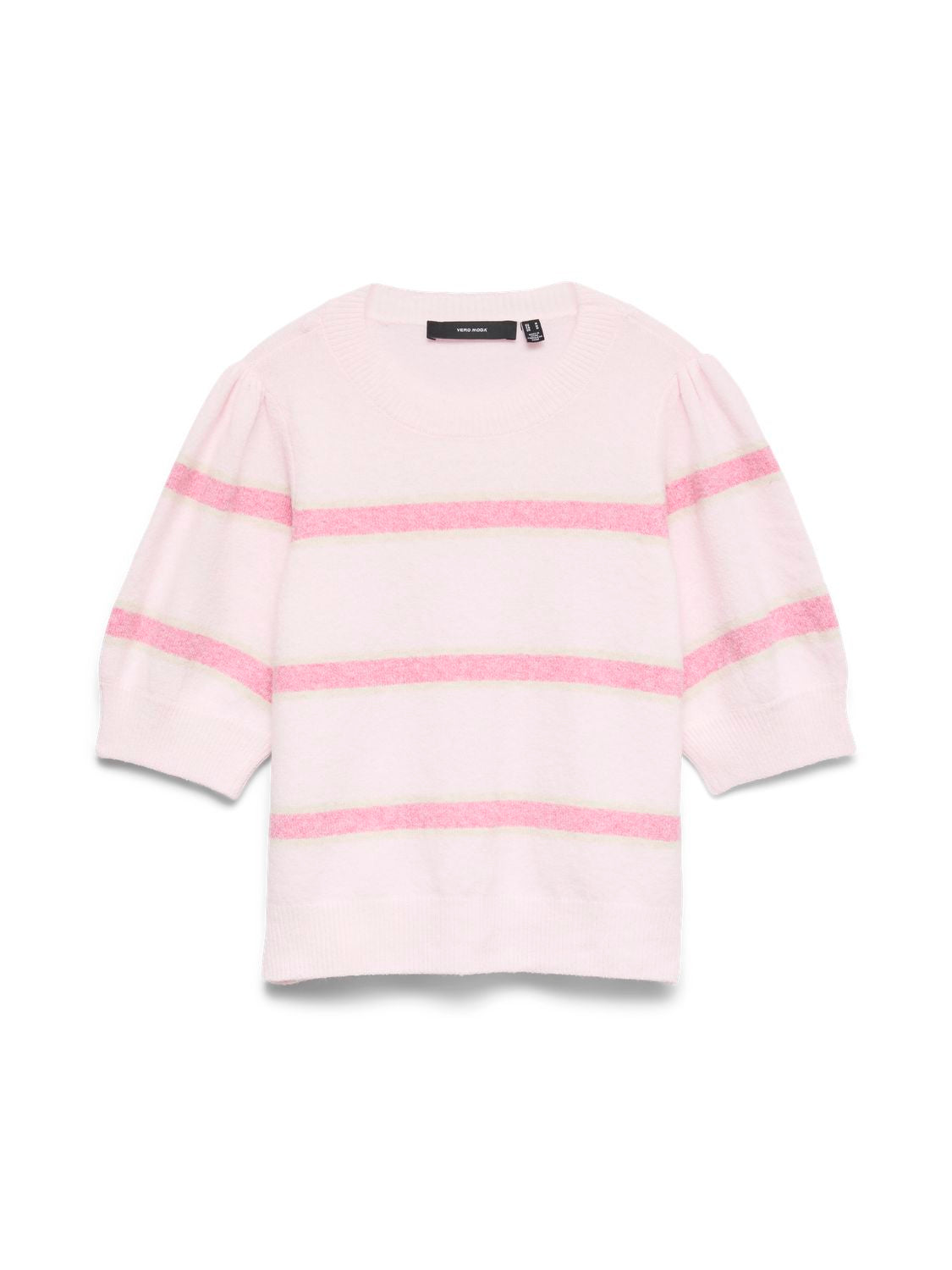 Vmdoffy 2/4 O-Neck Pullover Ga Noos Rosa