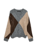 Vmbliss Ls V-Neck Handstitch Pullover Ga Grå